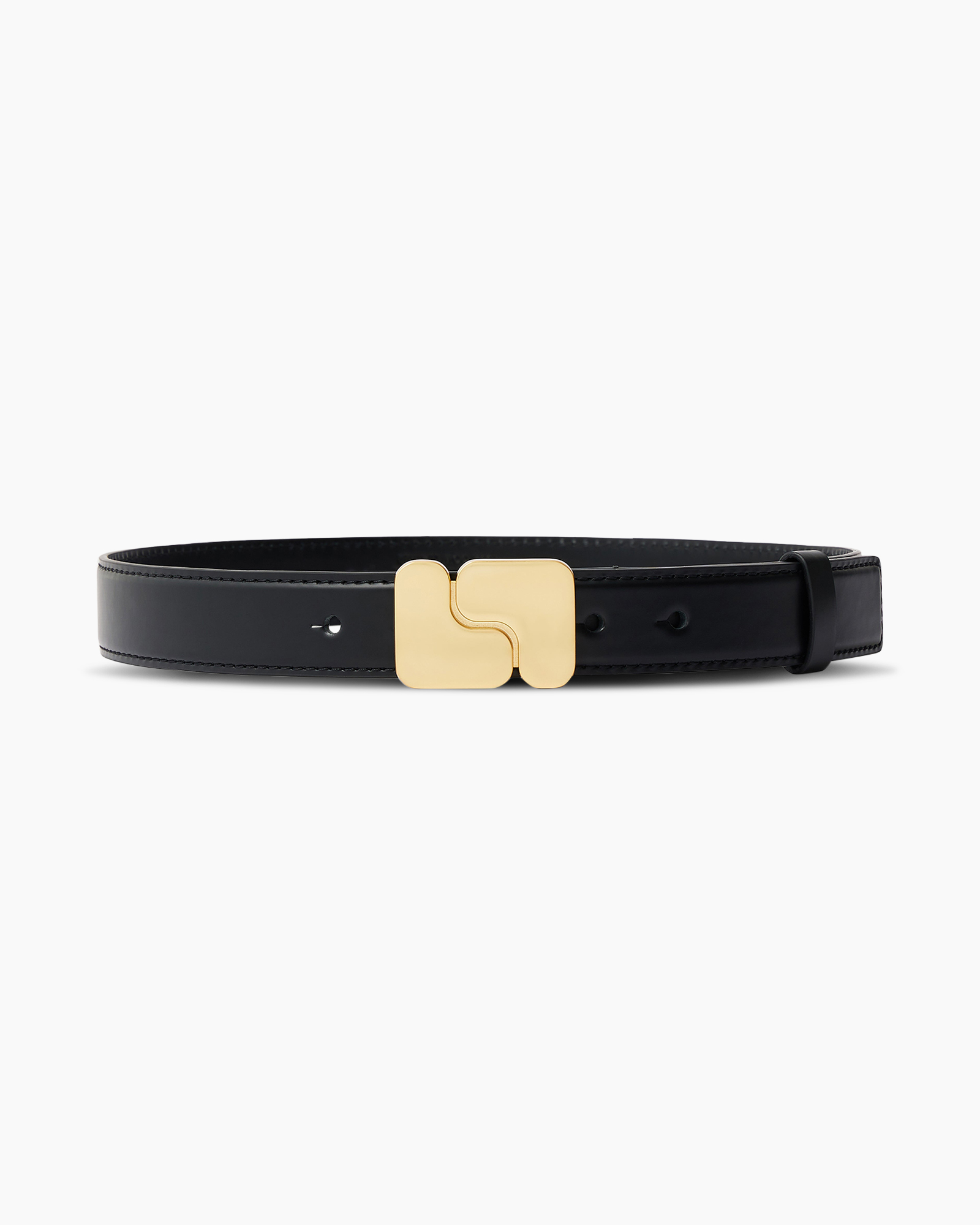 riem, leer, zwart, gouden gesp, middelomslag accessoire