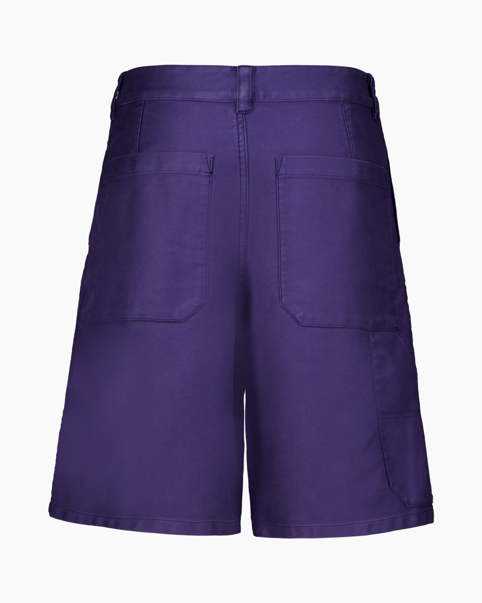 shorts, broek, paars, effen, knop