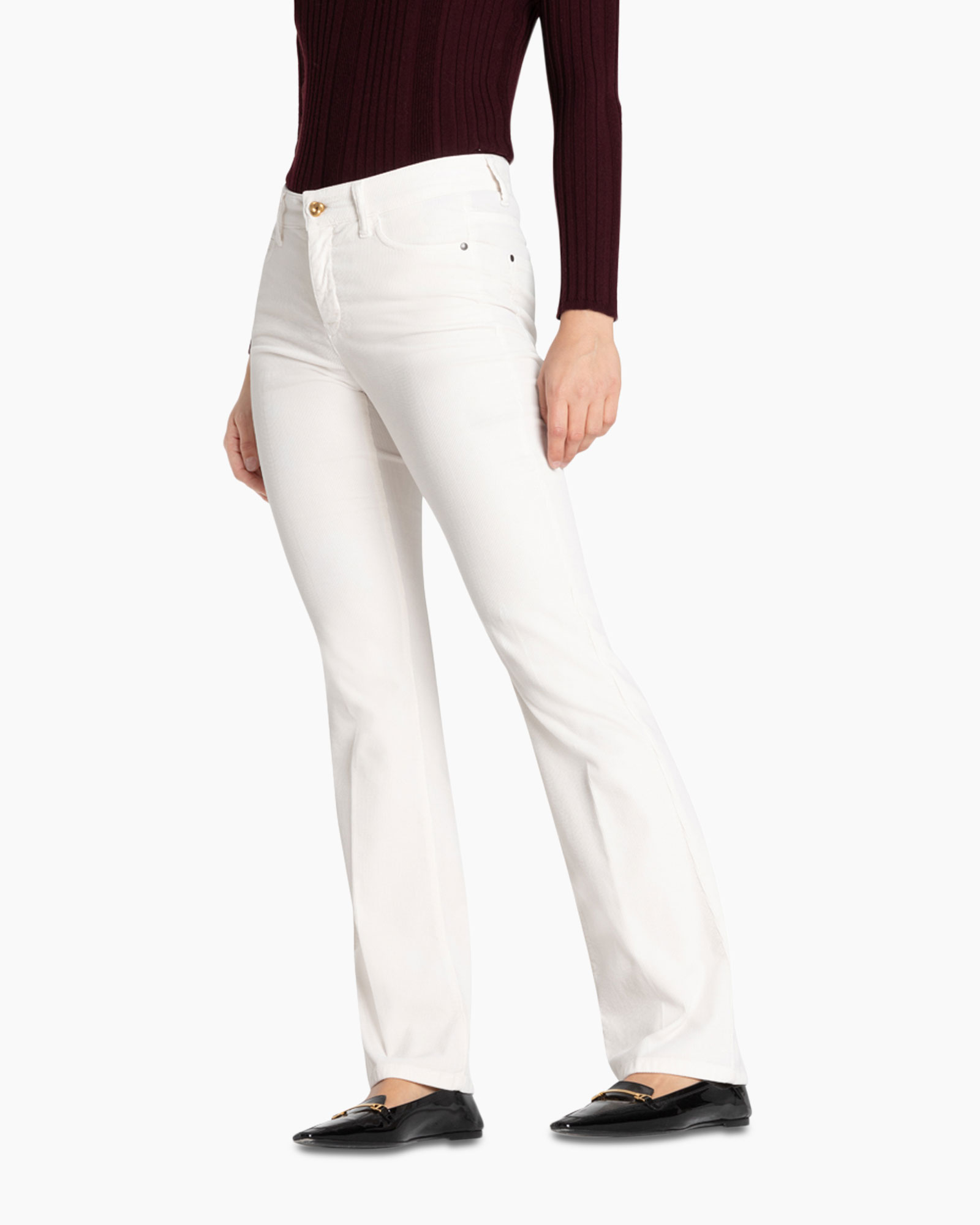 Broek Paris Flared Off White