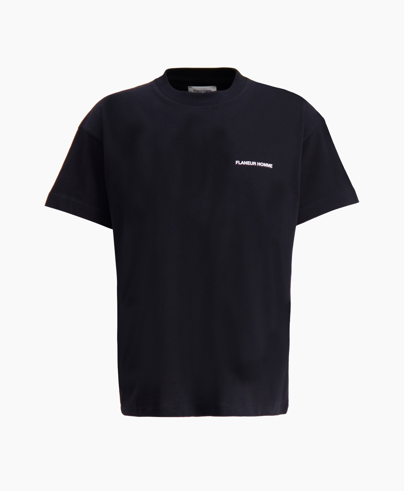 Flaneur Homme T-shirt Korte Mouw Peace T-shirt Zwart