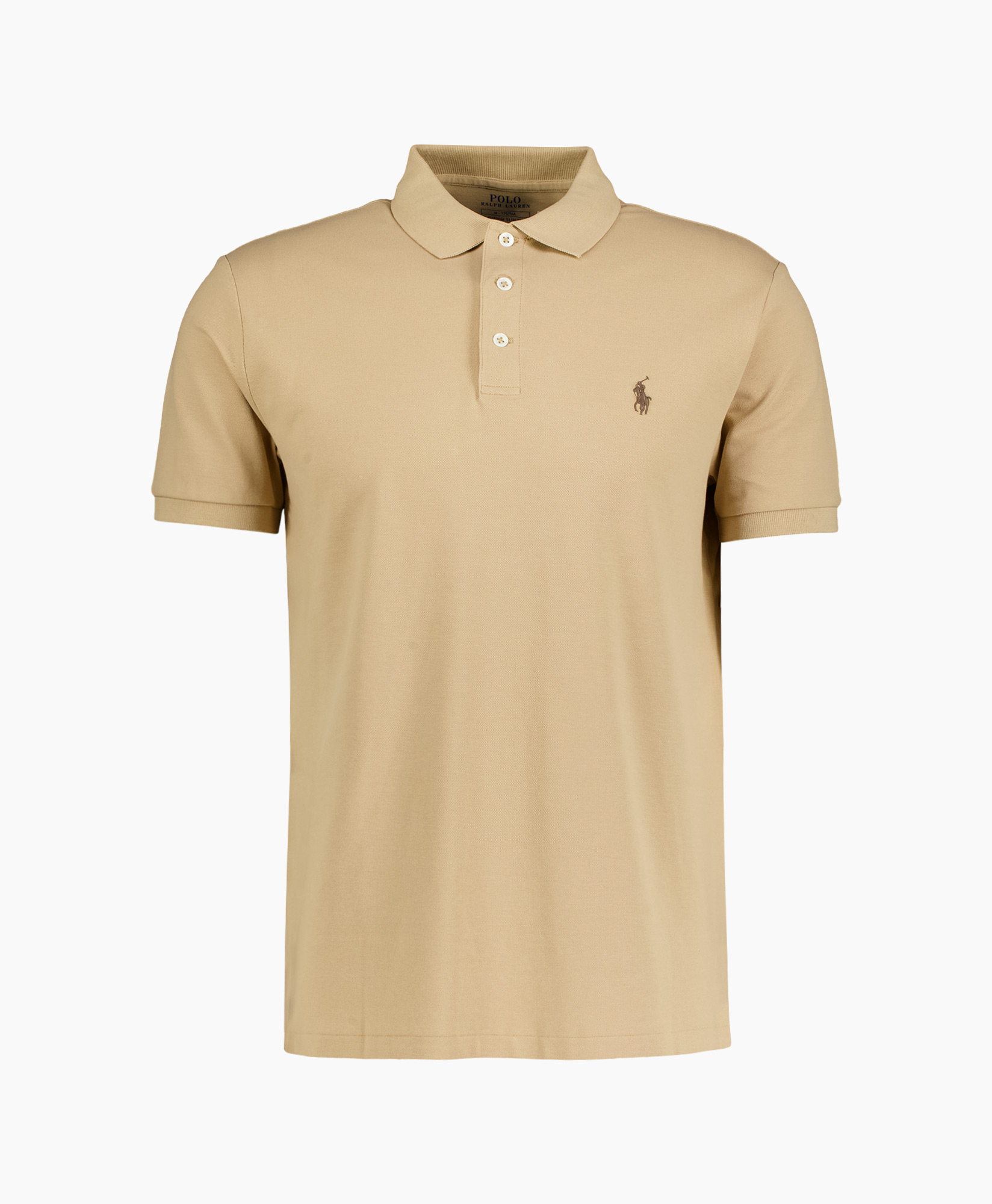 polo, polo shirt, beige, korte mouwen, logo