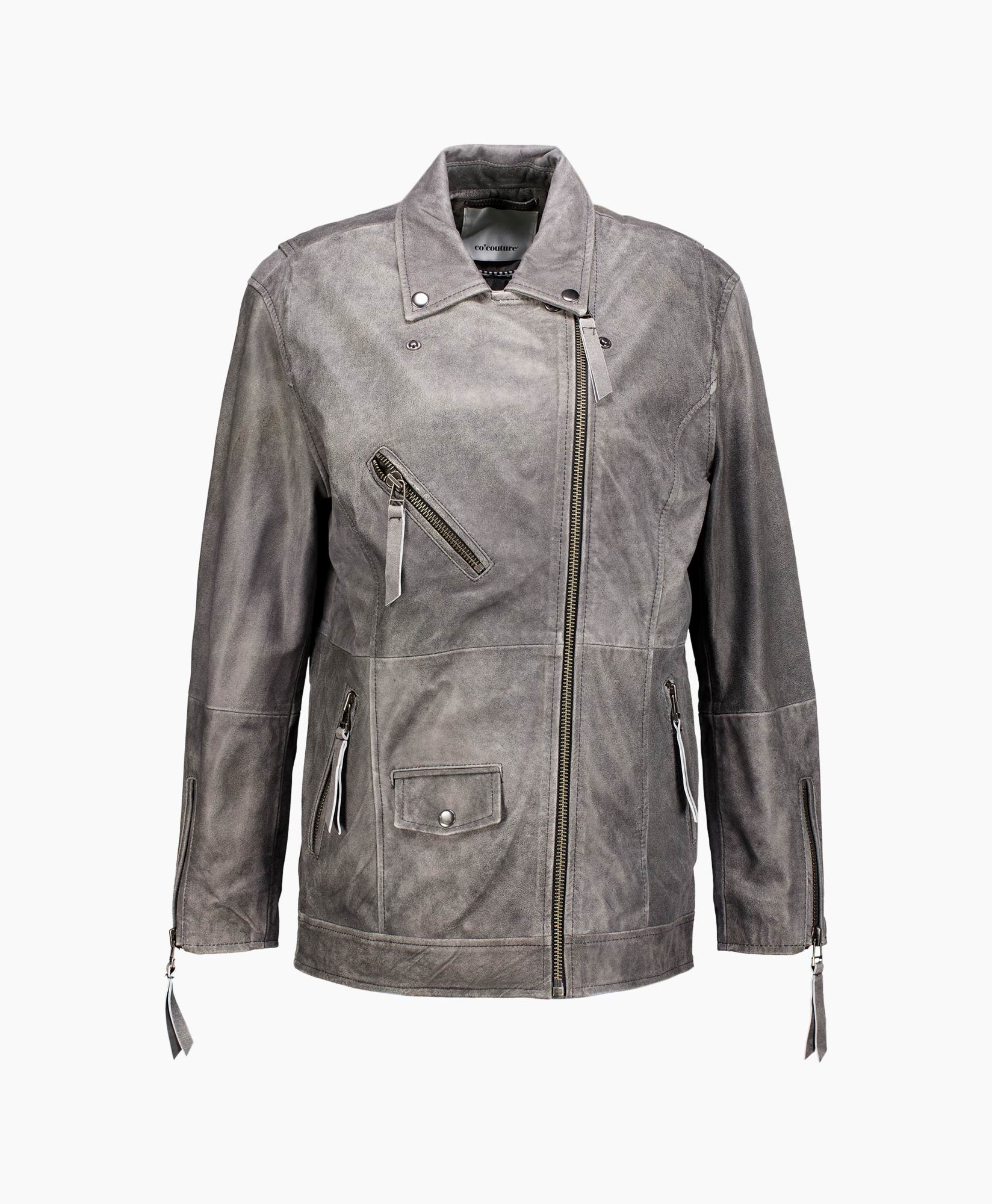 Jack Floyd Leather Biker midden grijs