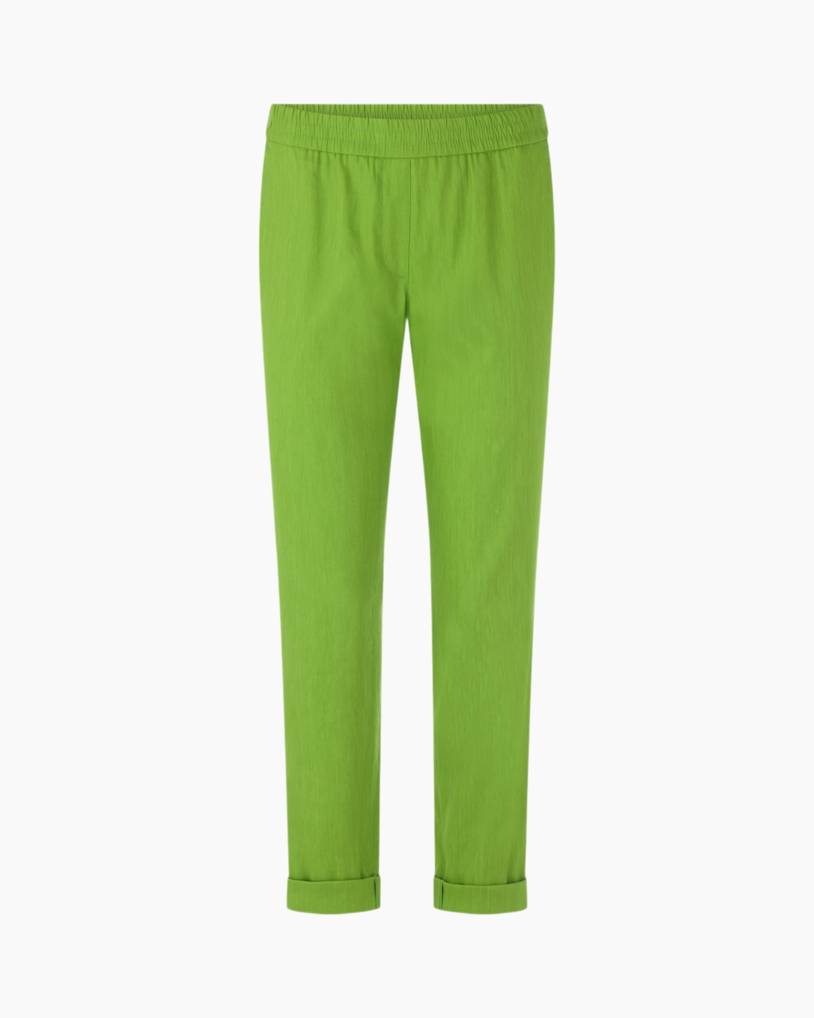 pants, green, linen, casual, elastic waistband