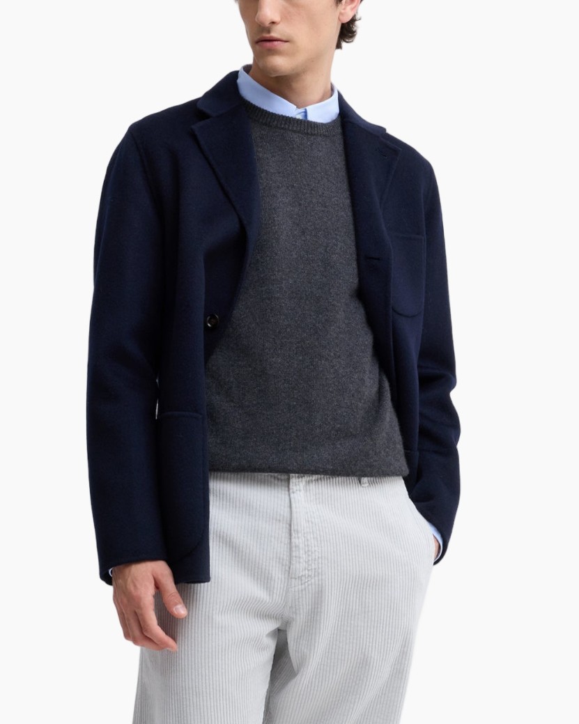 blazer, navy, jacket, trui, corduroybroek