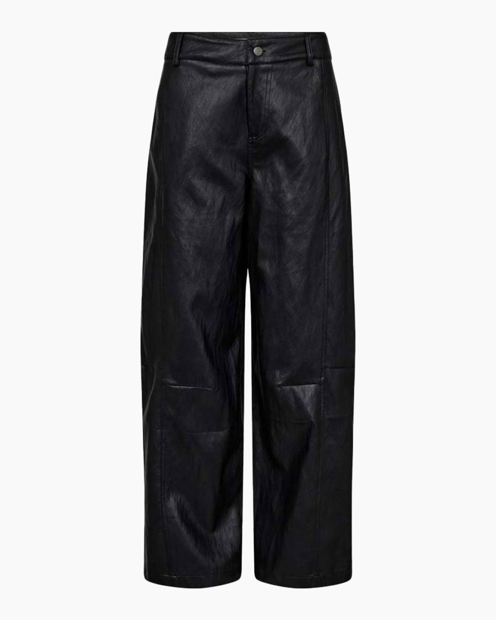 broek, broek, zwart, leer, wijdere