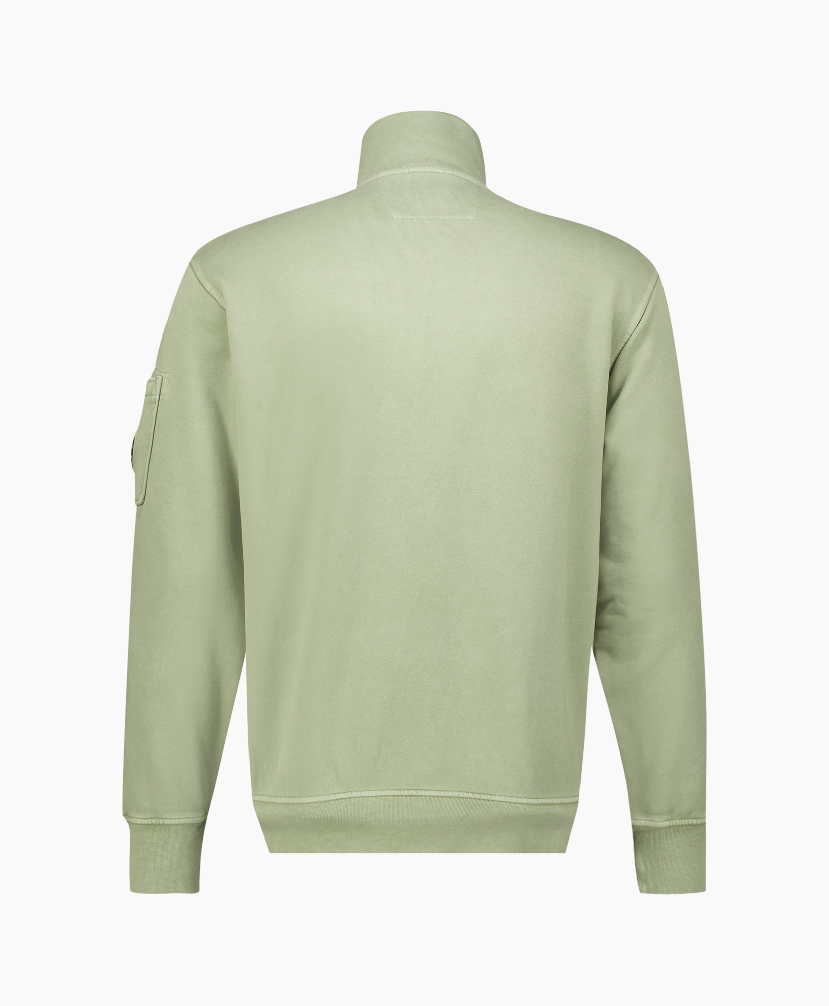 Sweater Brushed Emerized Diagonal Fleece 1/4 Zip Groen
