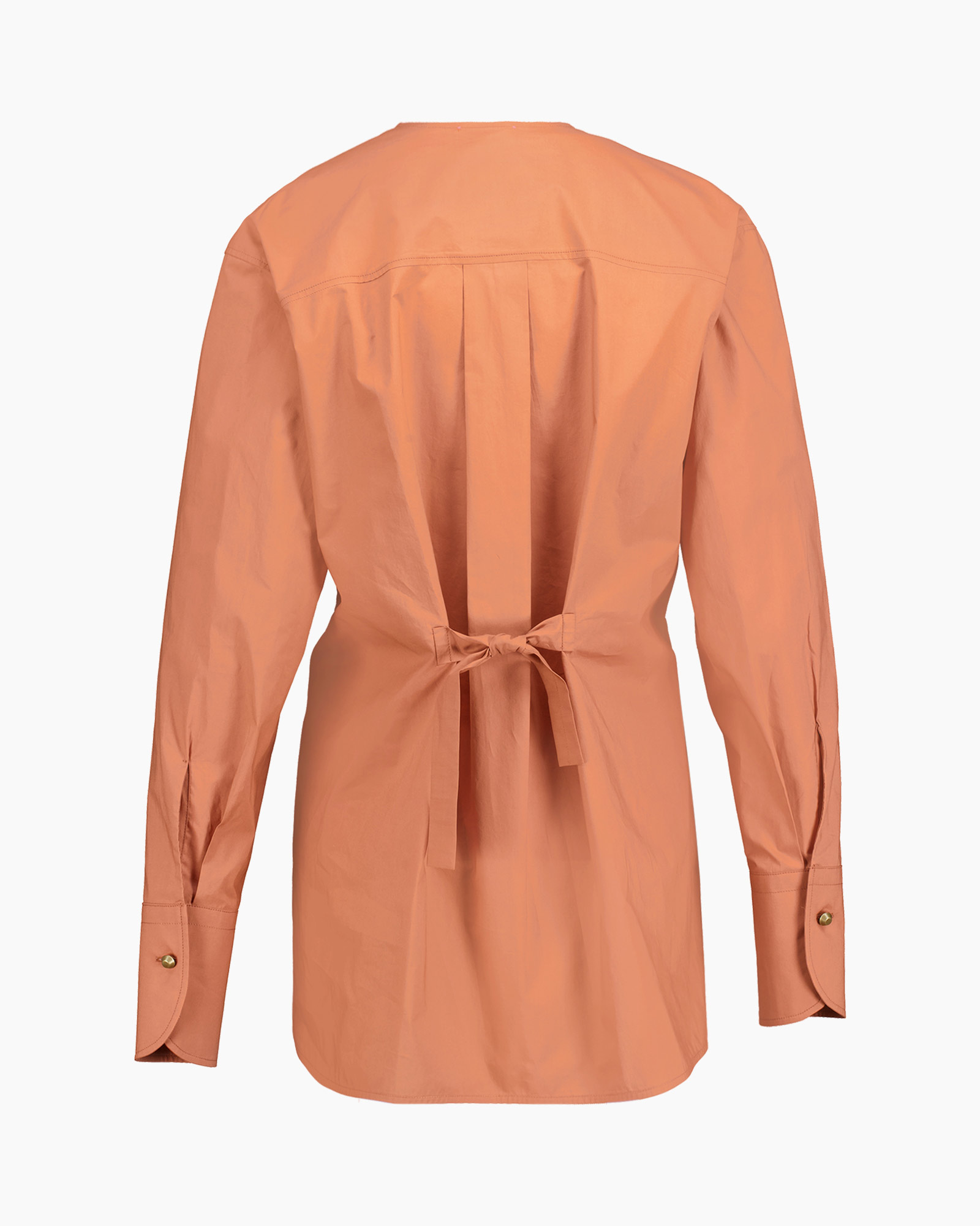 Blouse Bci Cotton Popline Crossed Licht Bruin