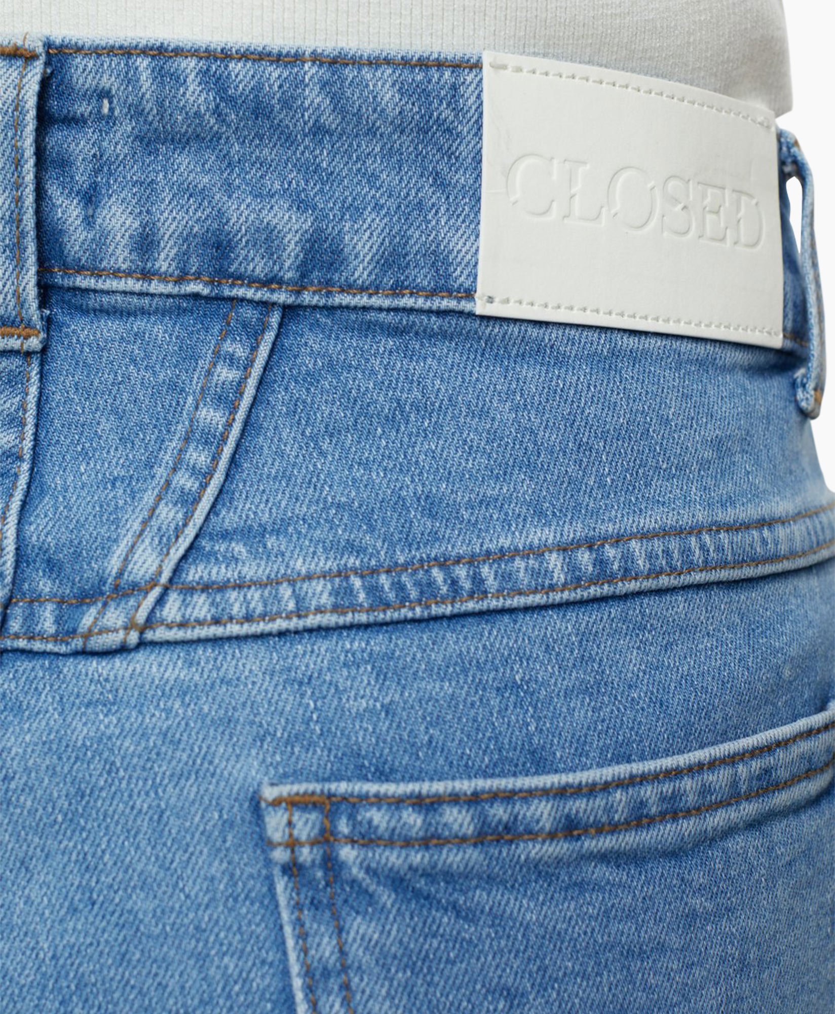 Jeans Pedal Pusher midden blauw