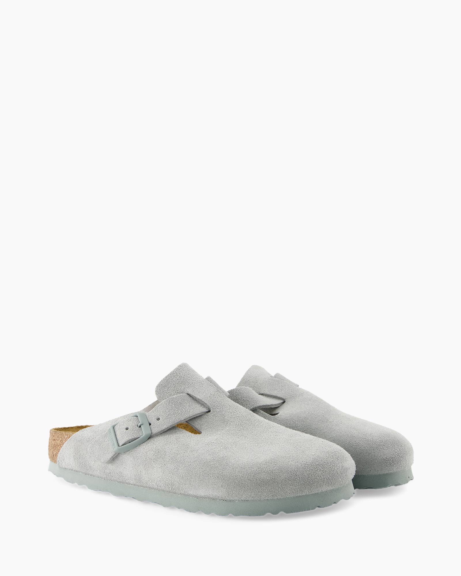 Sandaal Zonder Hak Boston Suede Leather licht groen
