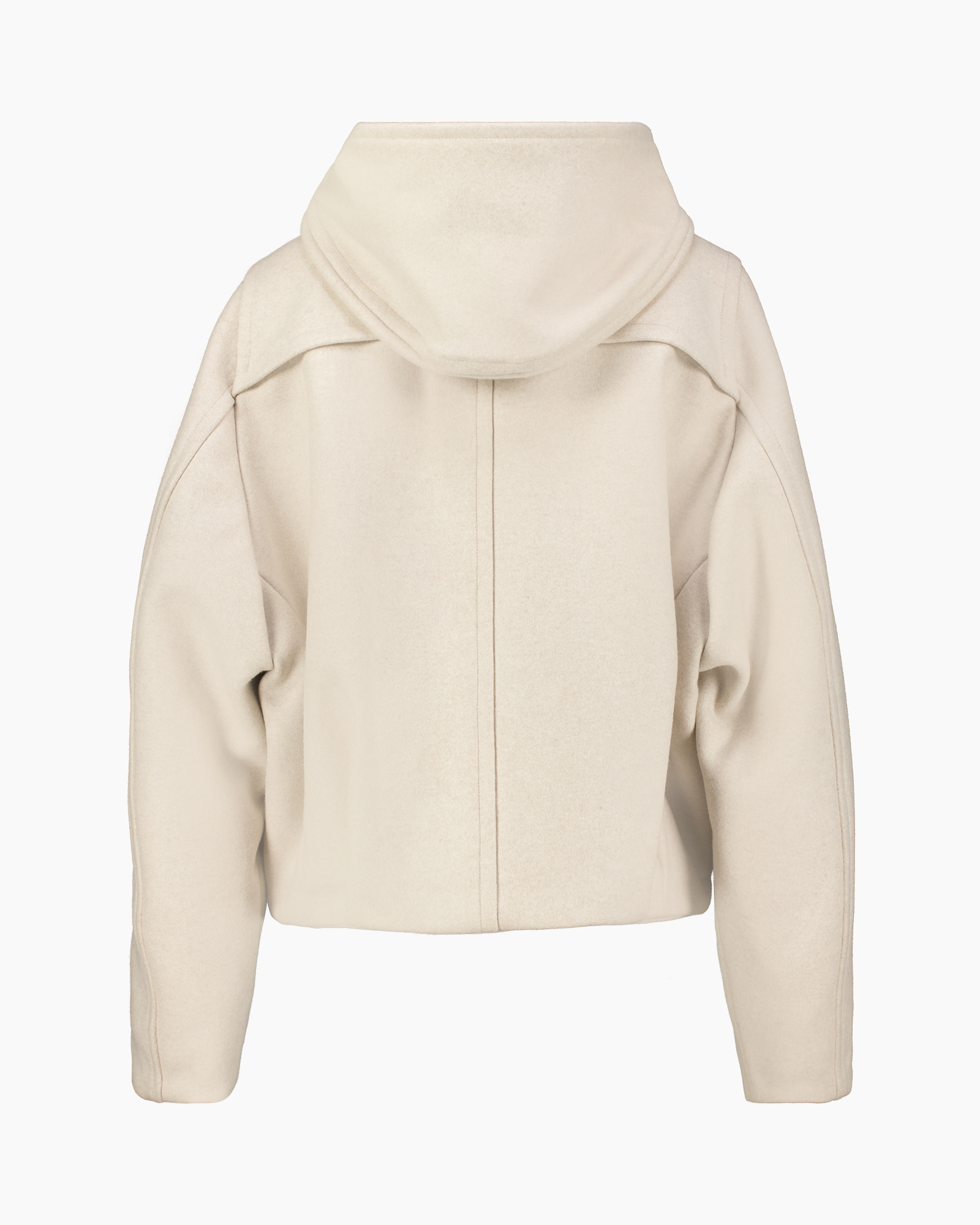 jas, duffeljas, hooded, beige, toggle