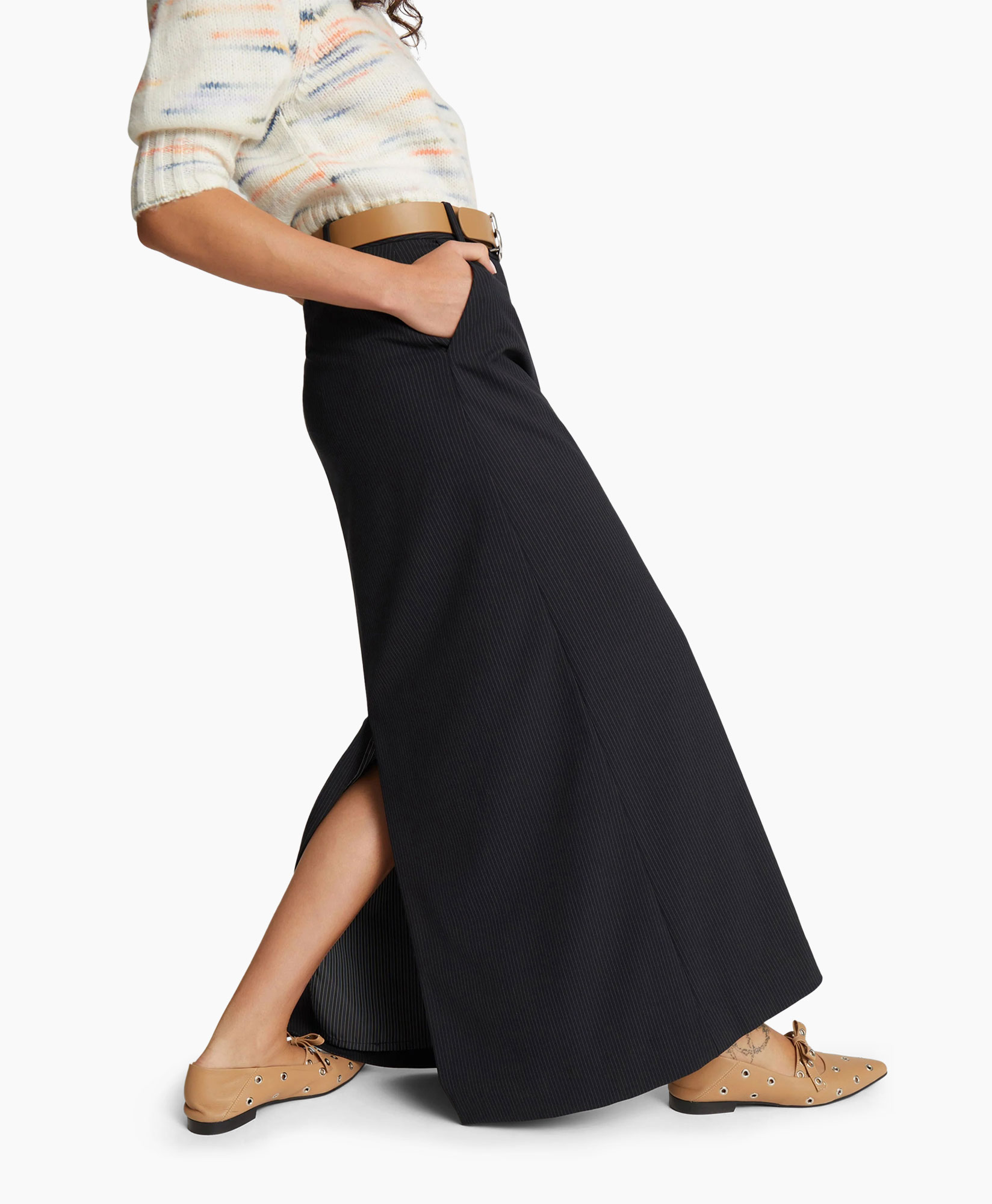 Midi Rok Suttle Zwart
