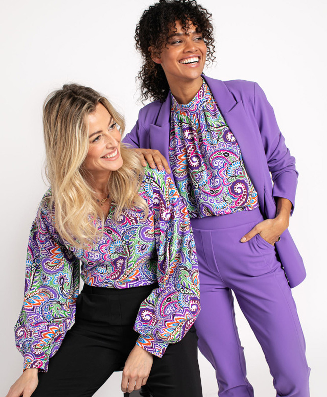 Studio Anneloes T-shirt Blues Nonded Blazer  Paars