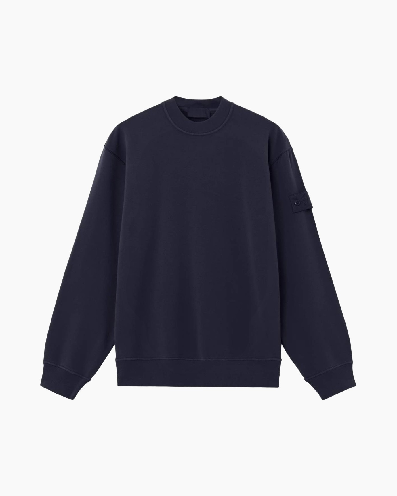 sweatshirt, kraagloze ronde hals, lange mouwen, effen kleur, armzak (kleine zak)
