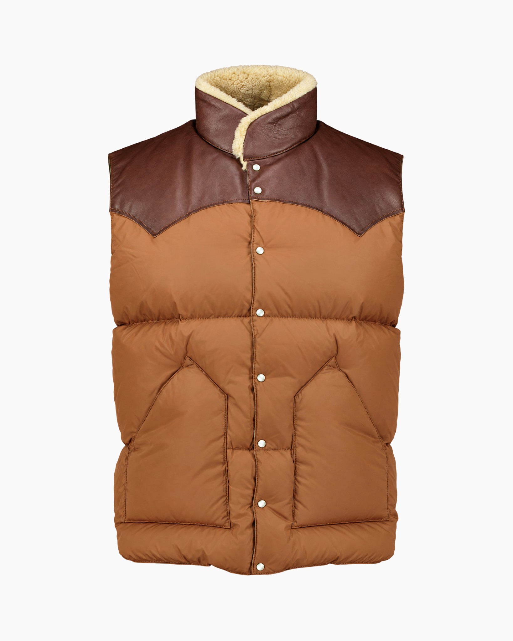 dons vest, tweekleurige, shearling, gequilted, opvulling