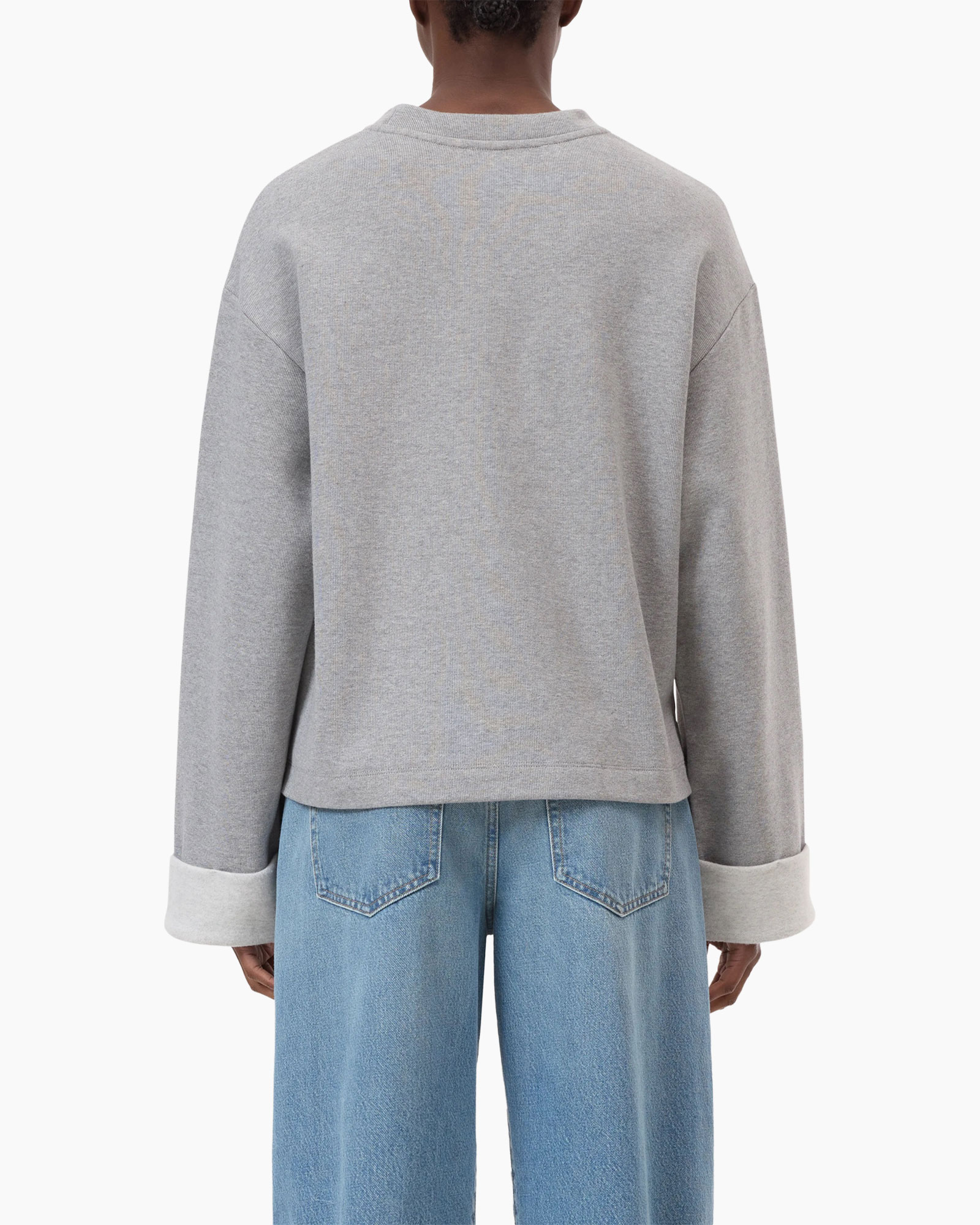 Longsleeve Turn-up Licht Grijs