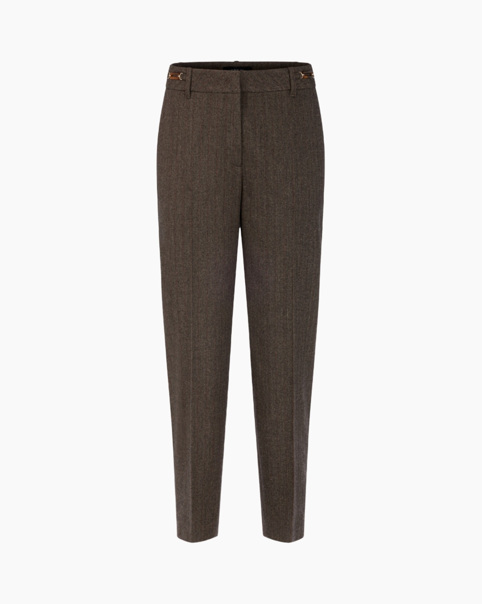 broek, broek, streep, bruin, slim-fit