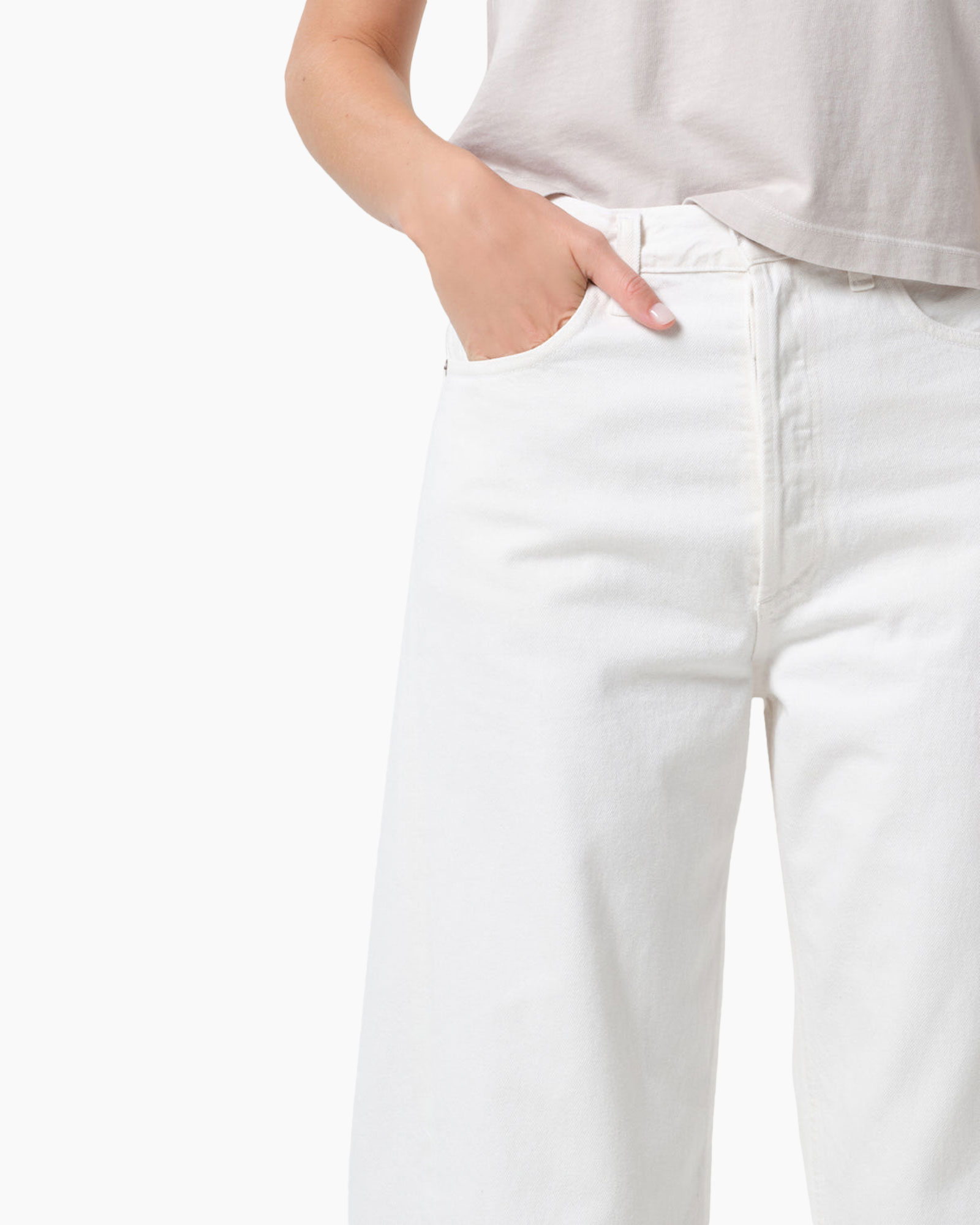 witte jeans, denim, broeken, zak, hoog taille