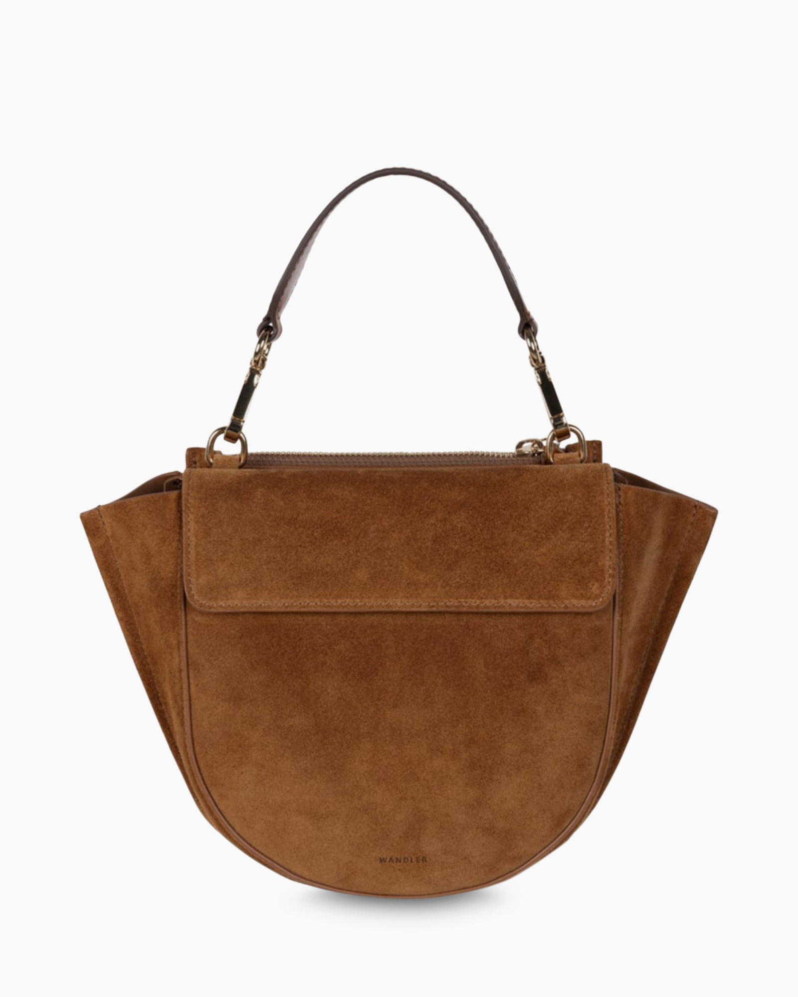 Crossbody Tas Hortensia Mini Suede Bruin