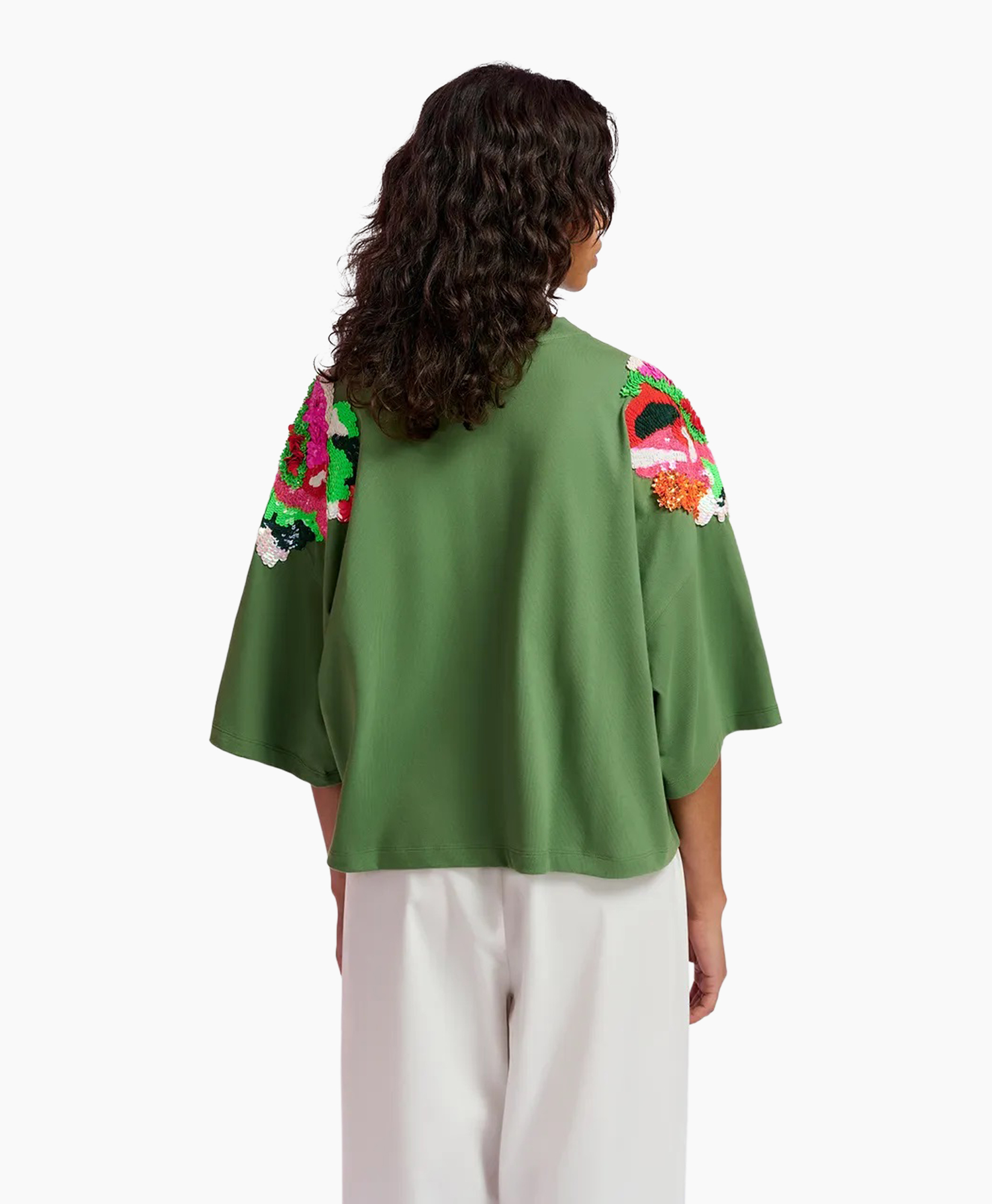 T-shirt Fester midden groen