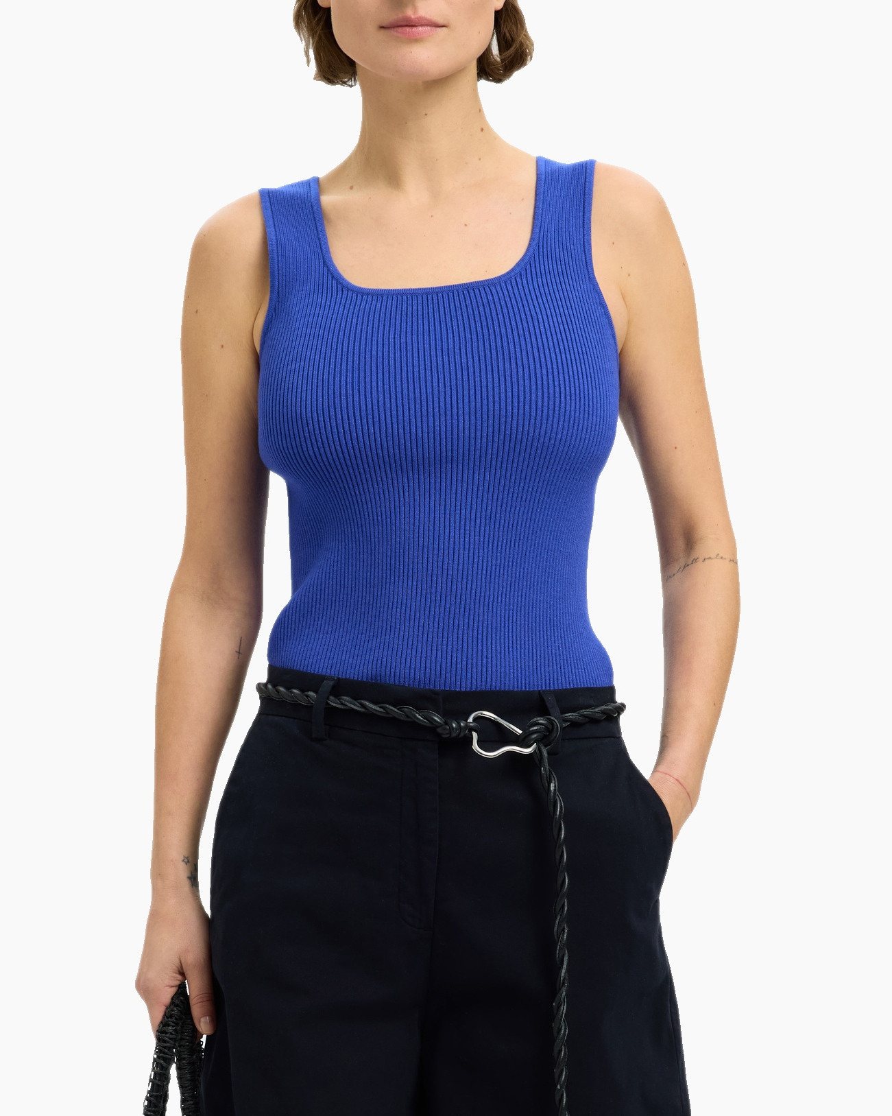 Top Kamma Jenny Sl Knit Top Blauw