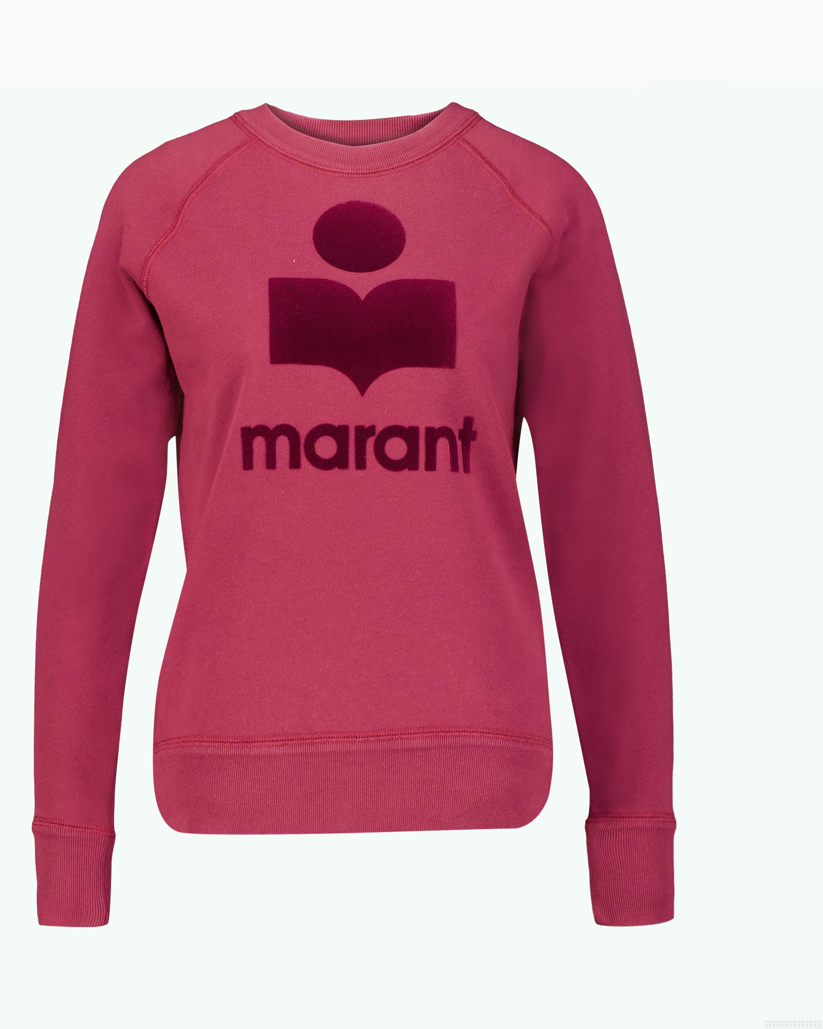 trui, lang-sweatshirt, grafisch, pinken, rundhals