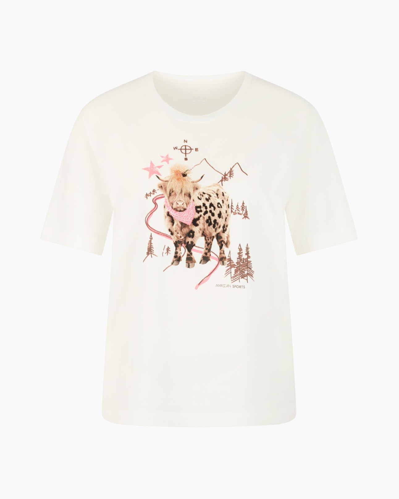 t-shirt, dierprint, luipaard, wit, grafische tee