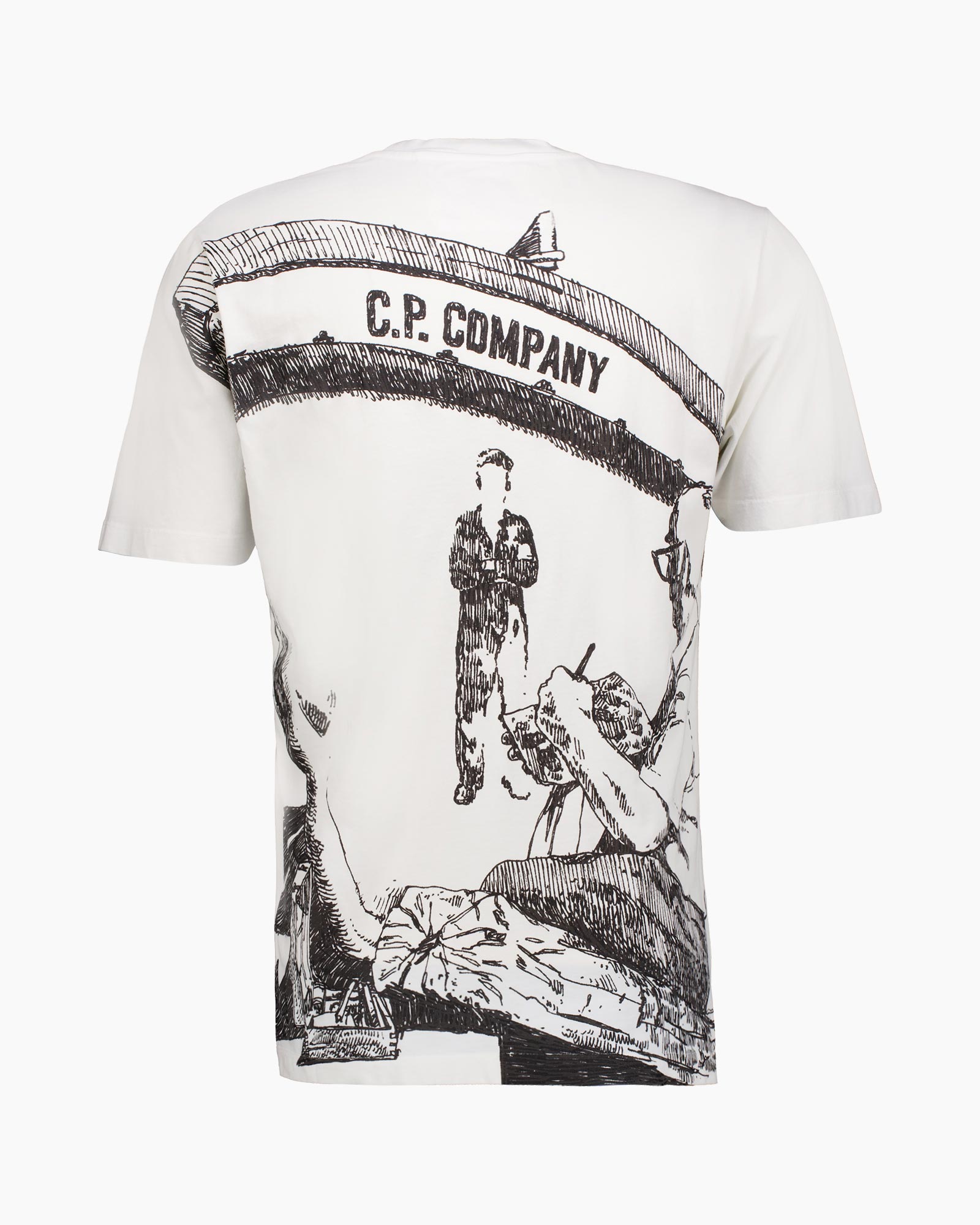 T-shirt Korte Mouw Artwork Logo Tee Off White