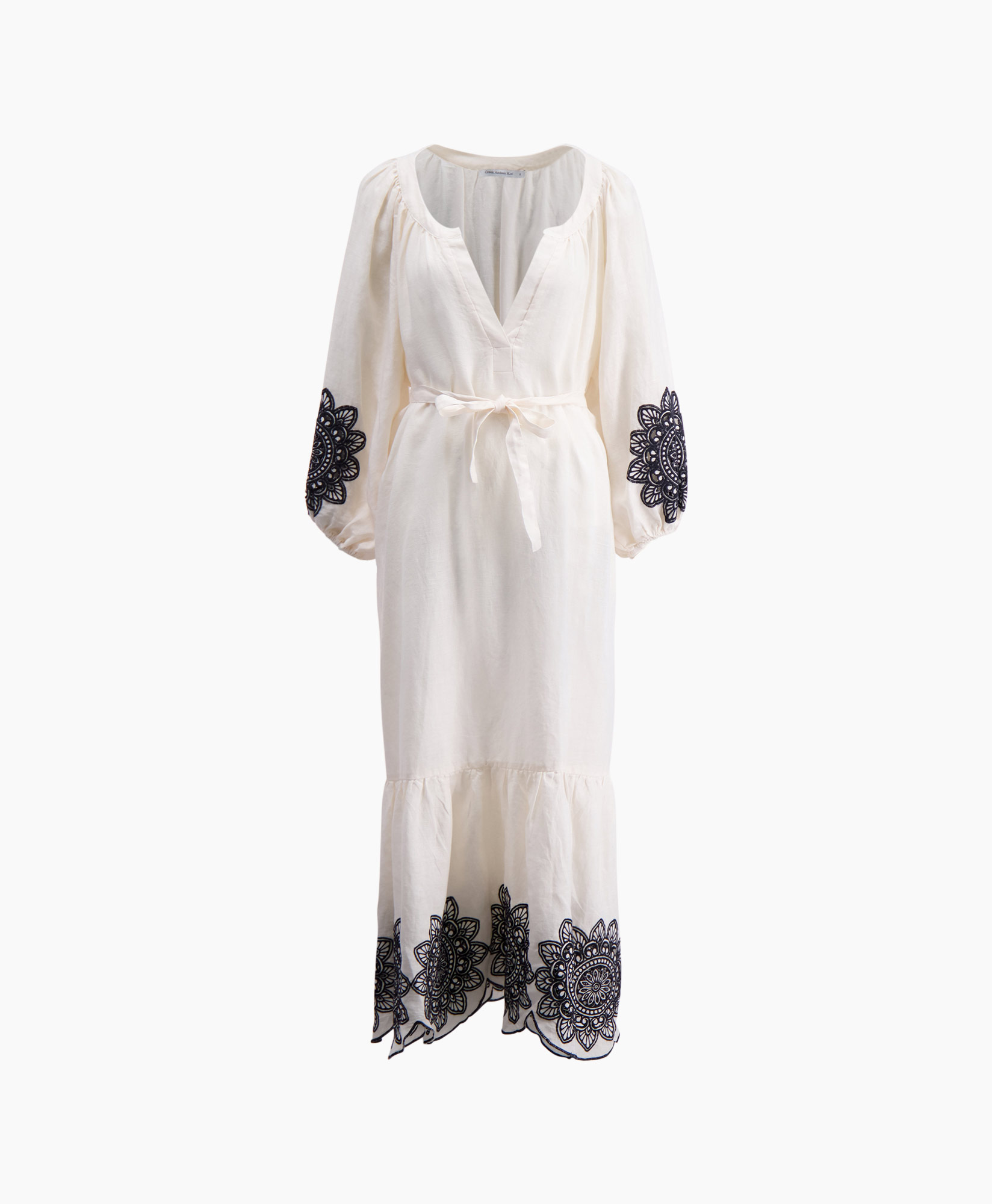 Greek Archaic Kori Maxi Jurk 230208 Zwart dessin