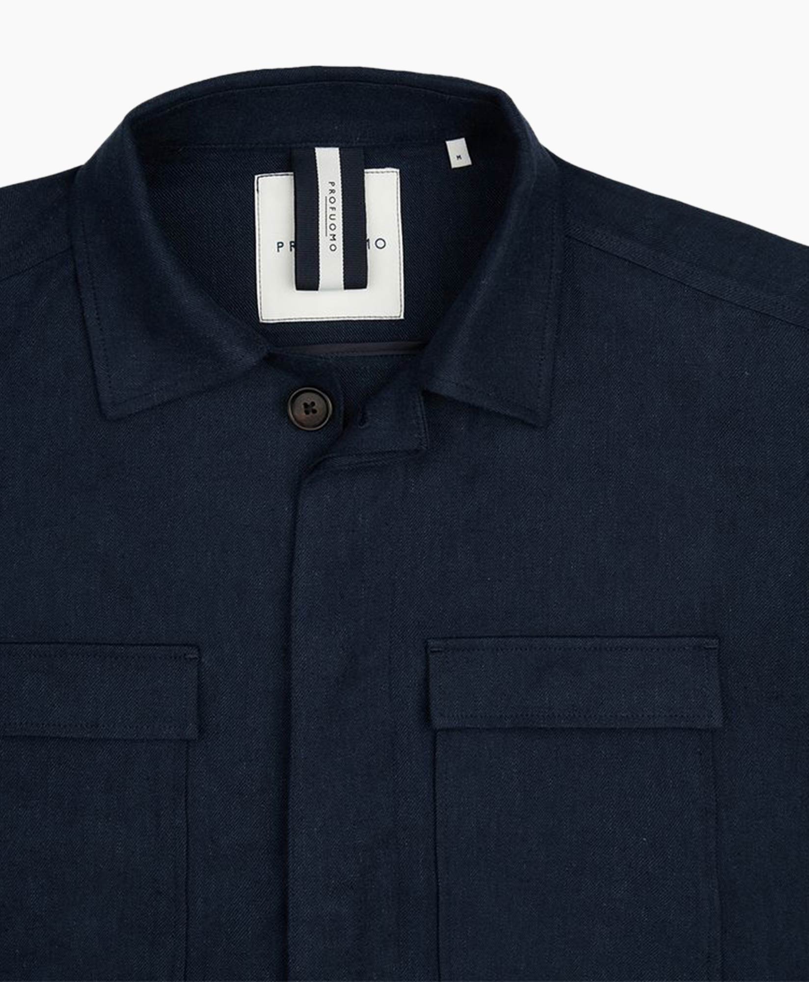 Jasje Overshirt Linen Navy Donker Blauw