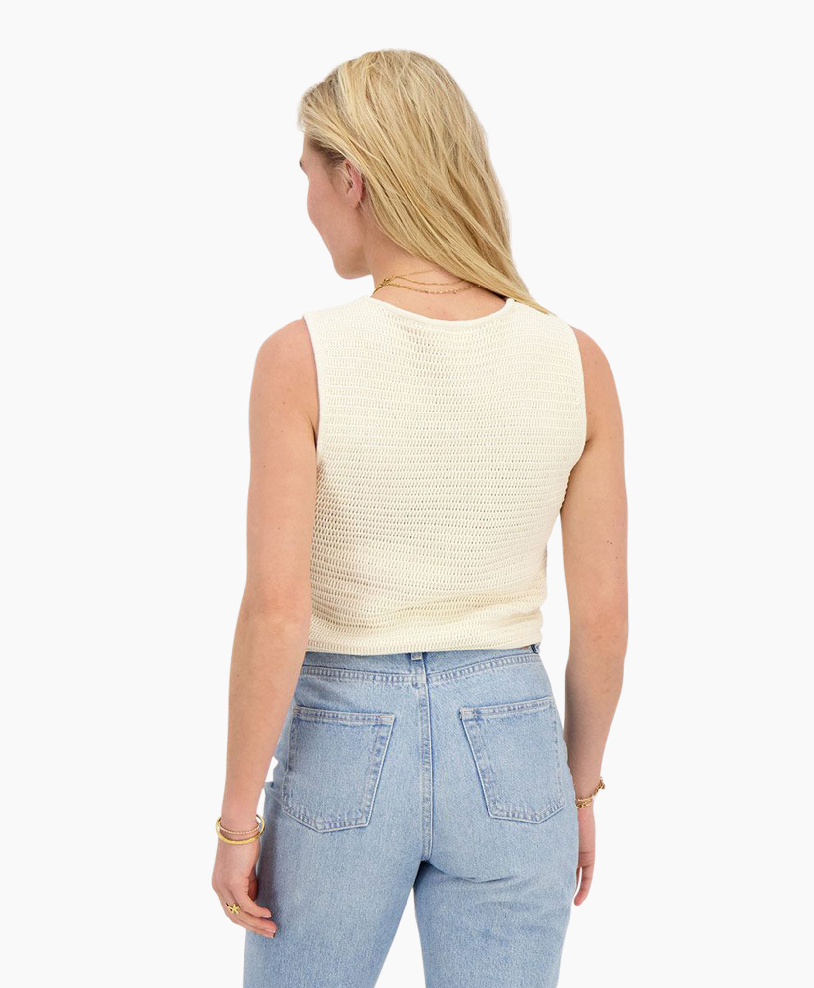 Top Knitted Short Top Beige