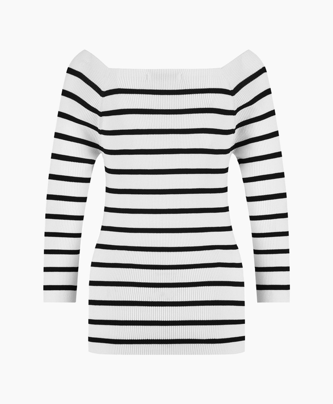 Studio Anneloes Pullover Diede Stripe Bootneck Pul Wit