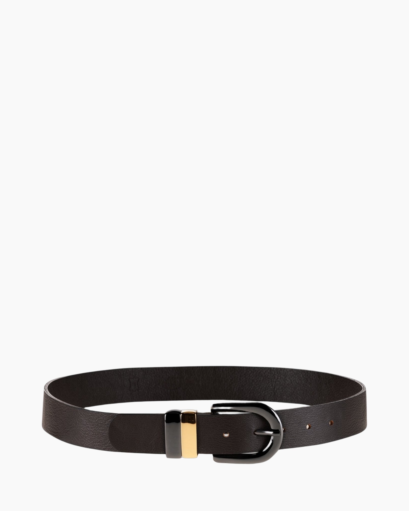 riem, leer, bruin, metalen gesp, verstelbaar