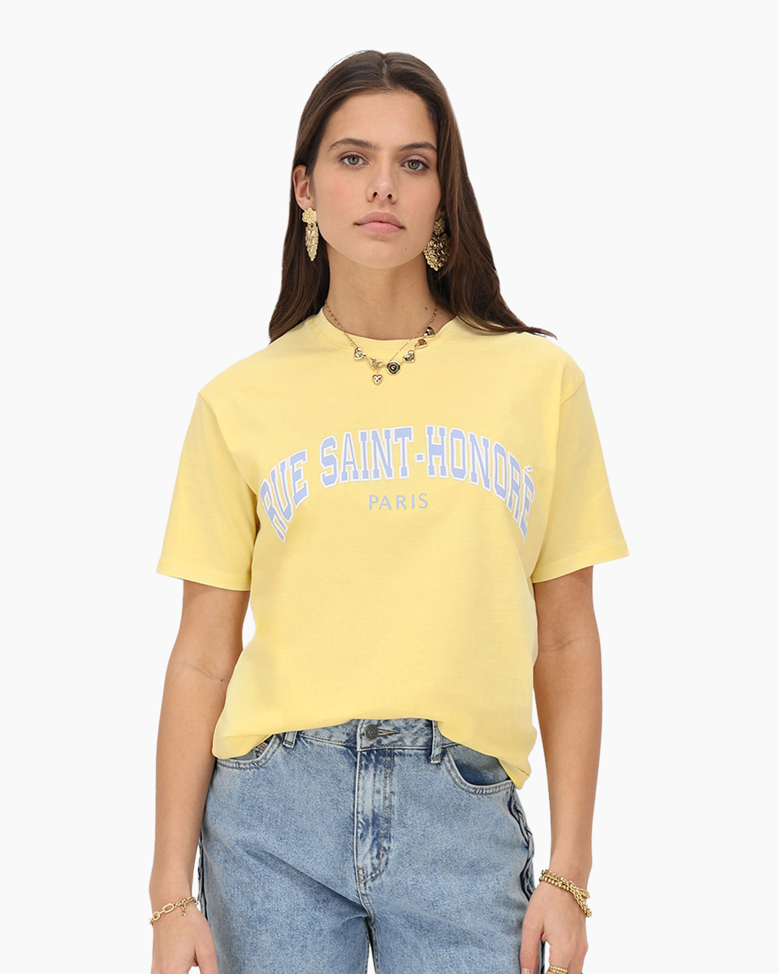 T-shirt Rue St Honore Tee Geel