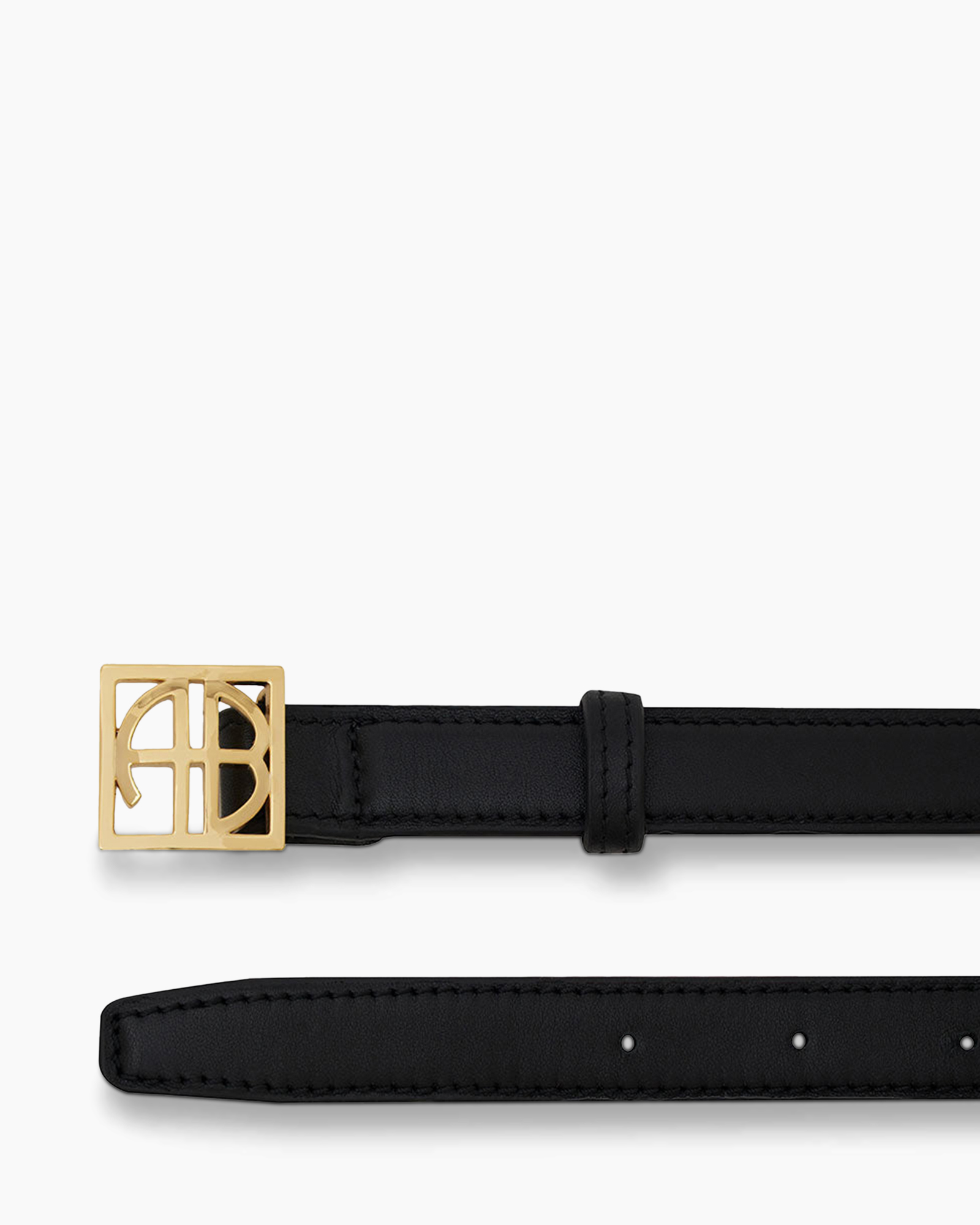 riem, leer, zwart, dubbelriem, gouden gesp