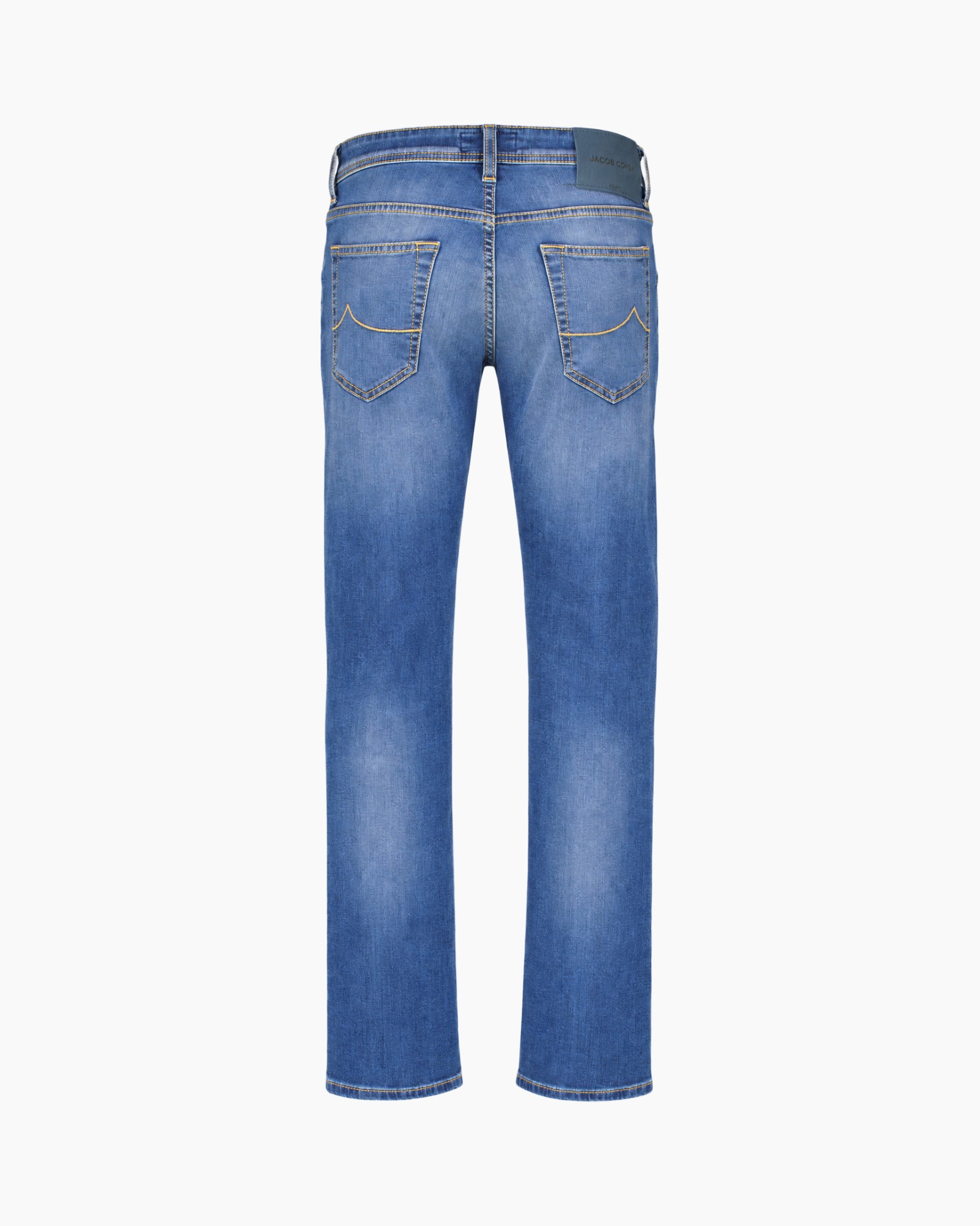 broek, denim, blauw, distressed, zak