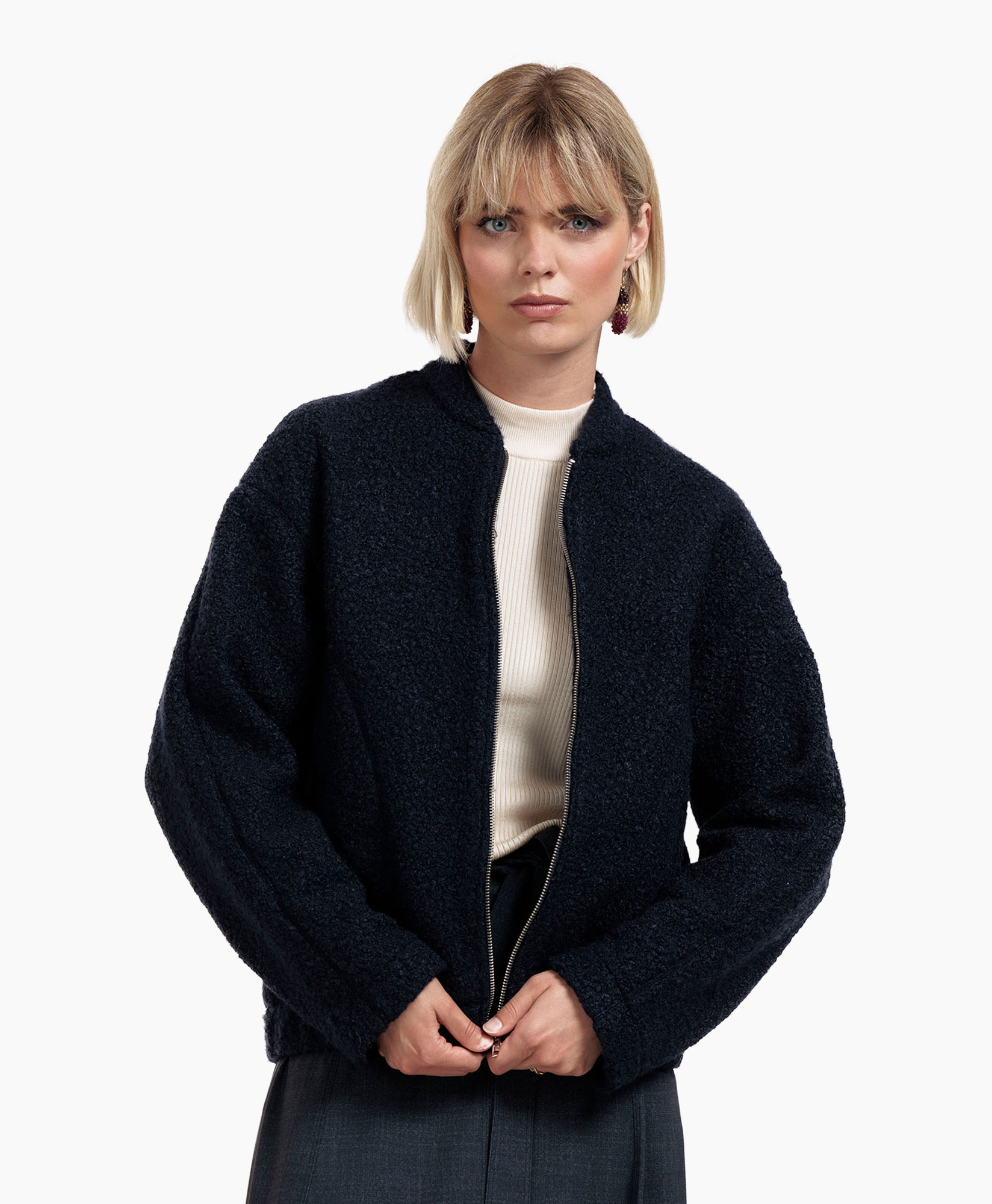 Jack Lies Bomber Jacket Donker Blauw