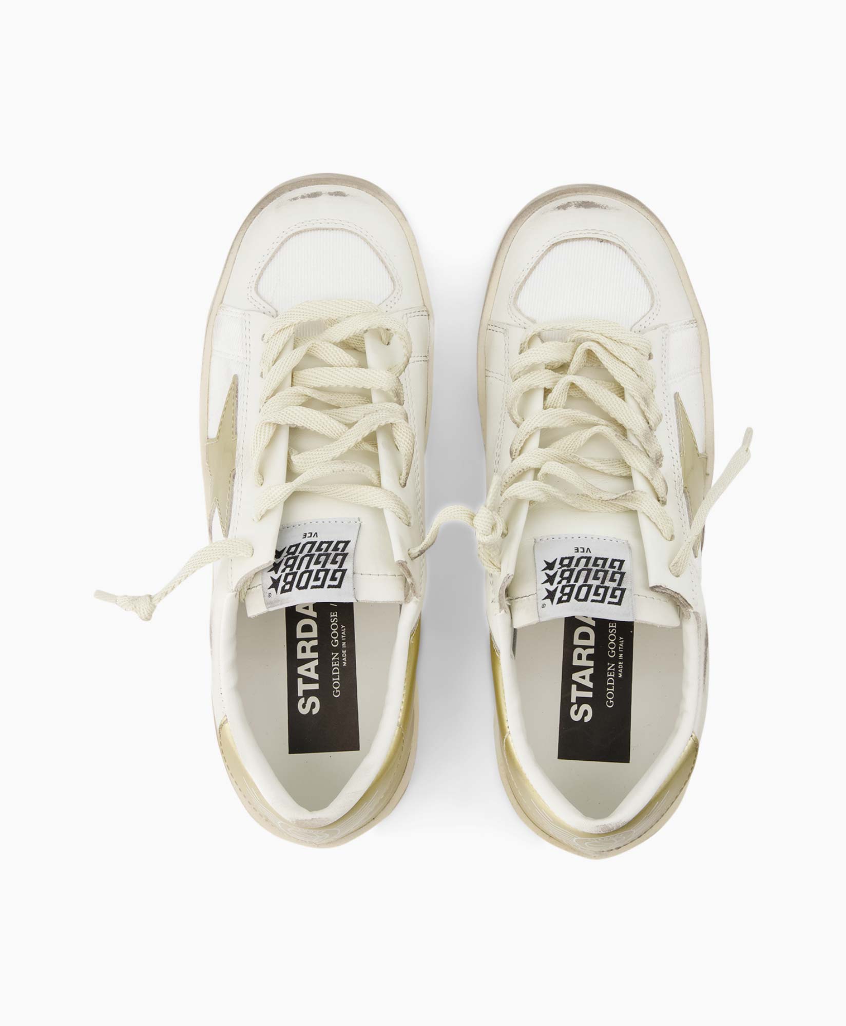 Golden Goose Sneaker Stardan Leather Mirrored Leat Wit