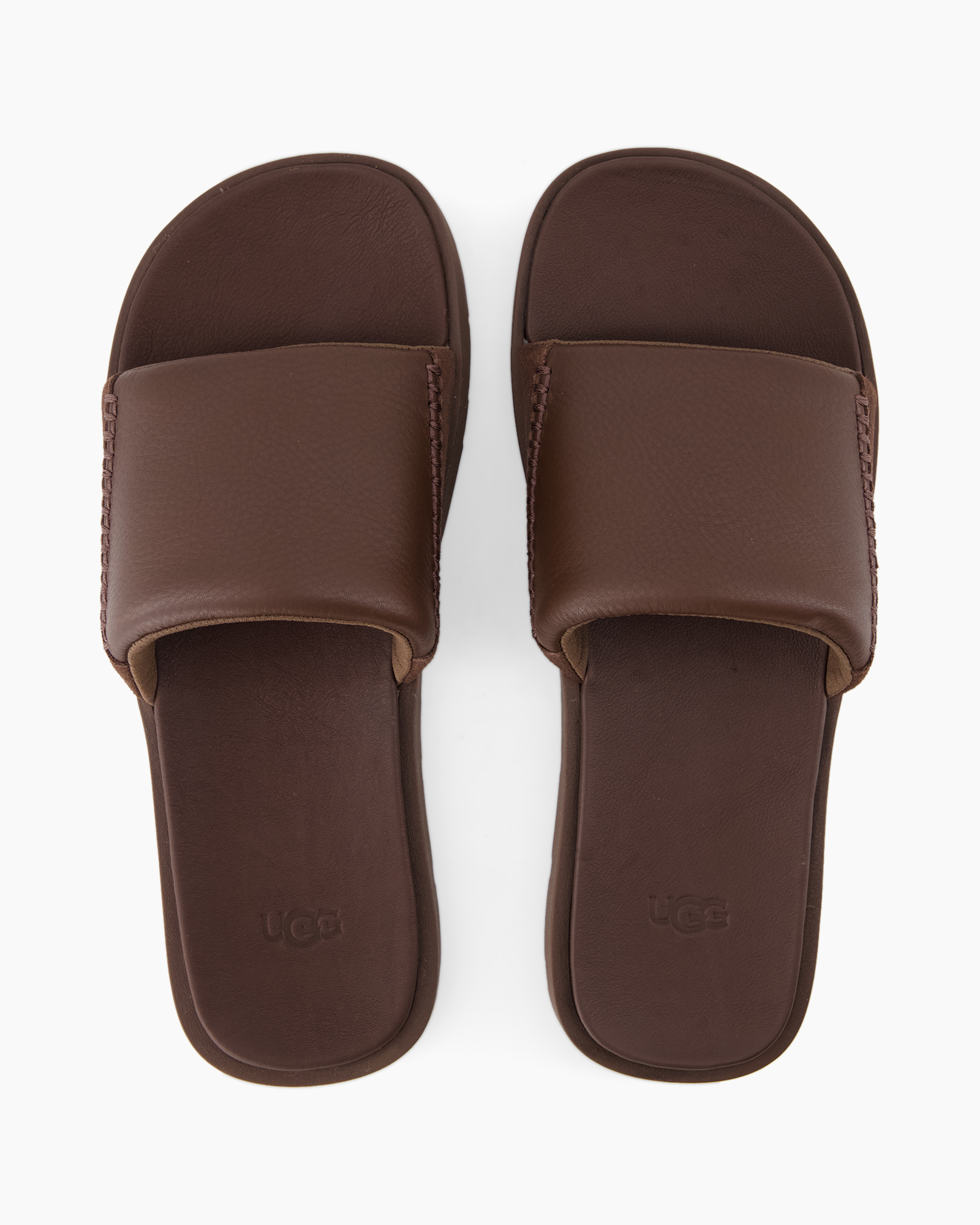 pantoffels, sandalen, bruin, open-toe, slides