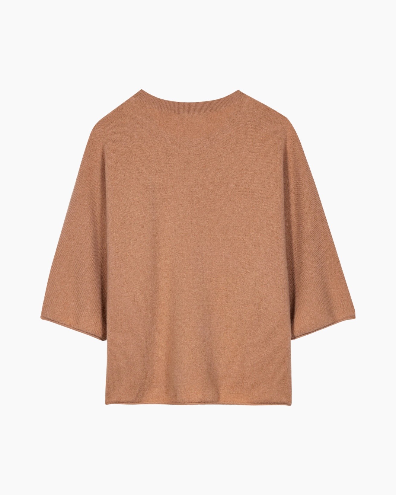 top, pullover, breipull, bruin, oversized