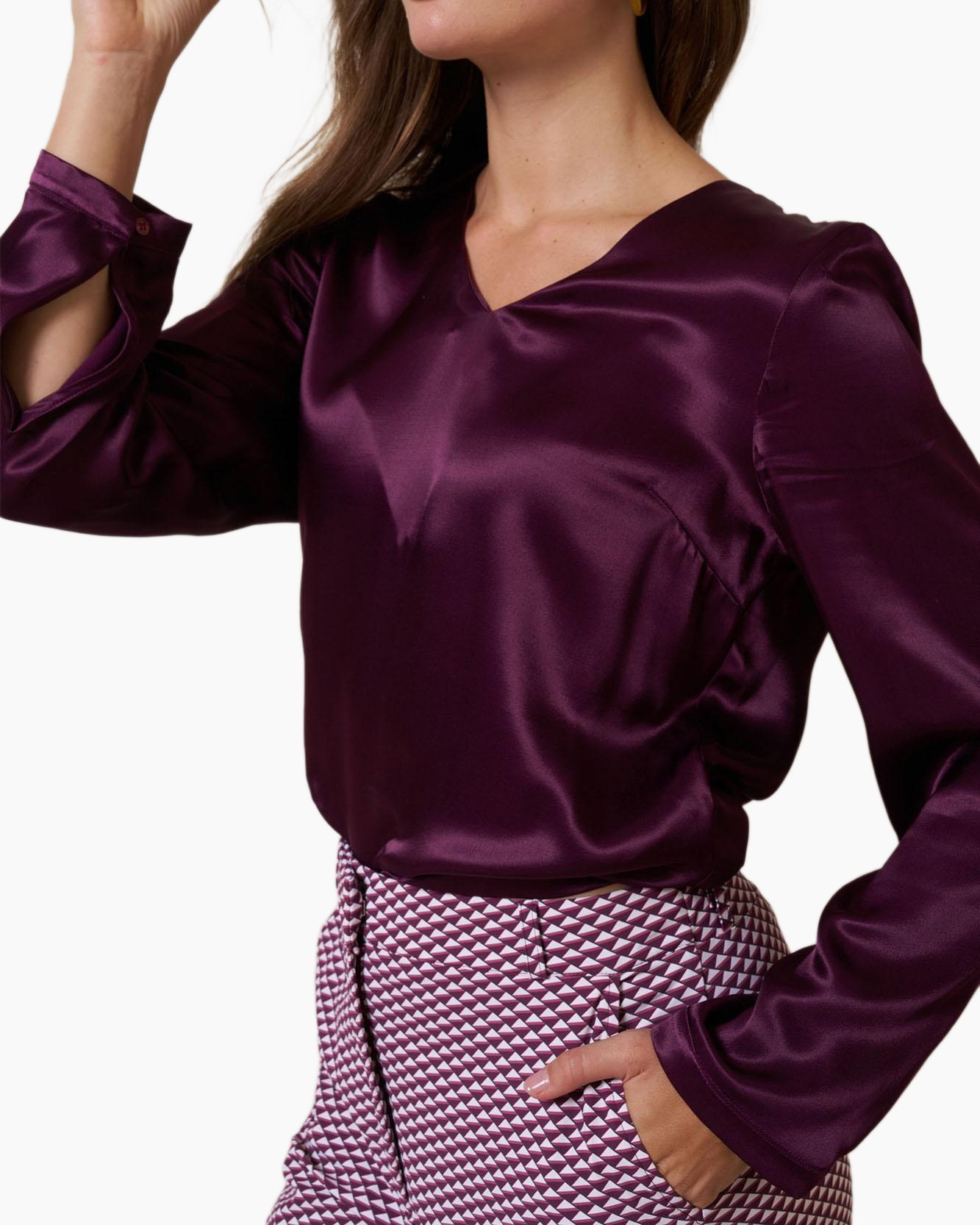 Top Madison Satin Paars