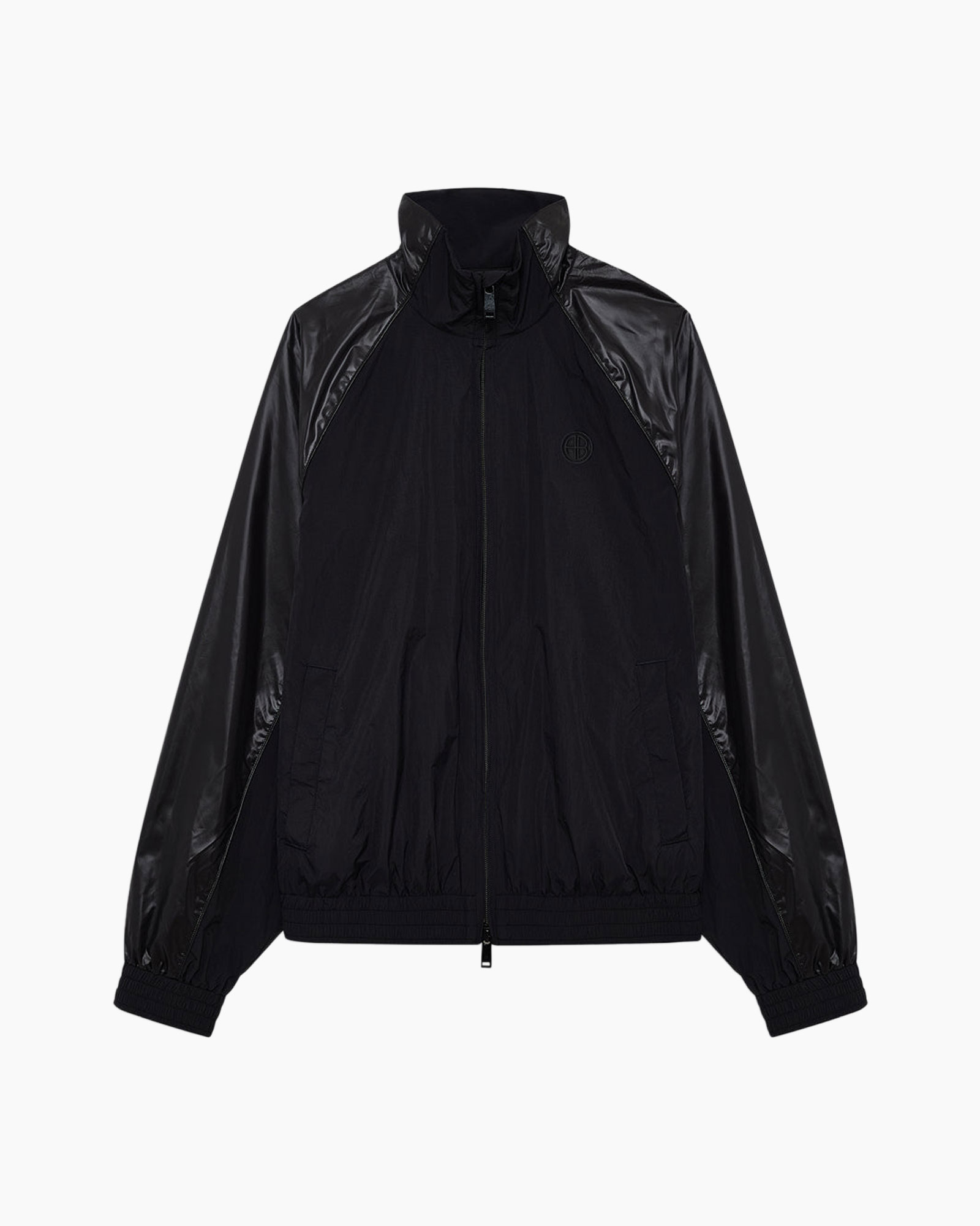 jaszak, windbreaker, zwart, rits, zakken