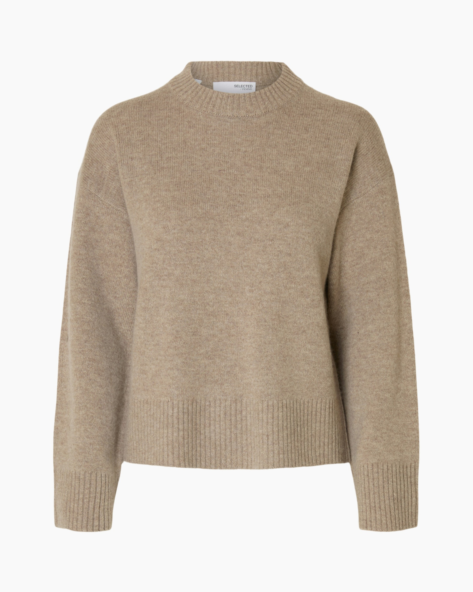 Trui Cille Cashmere Blend Ls Knit O-n Beige