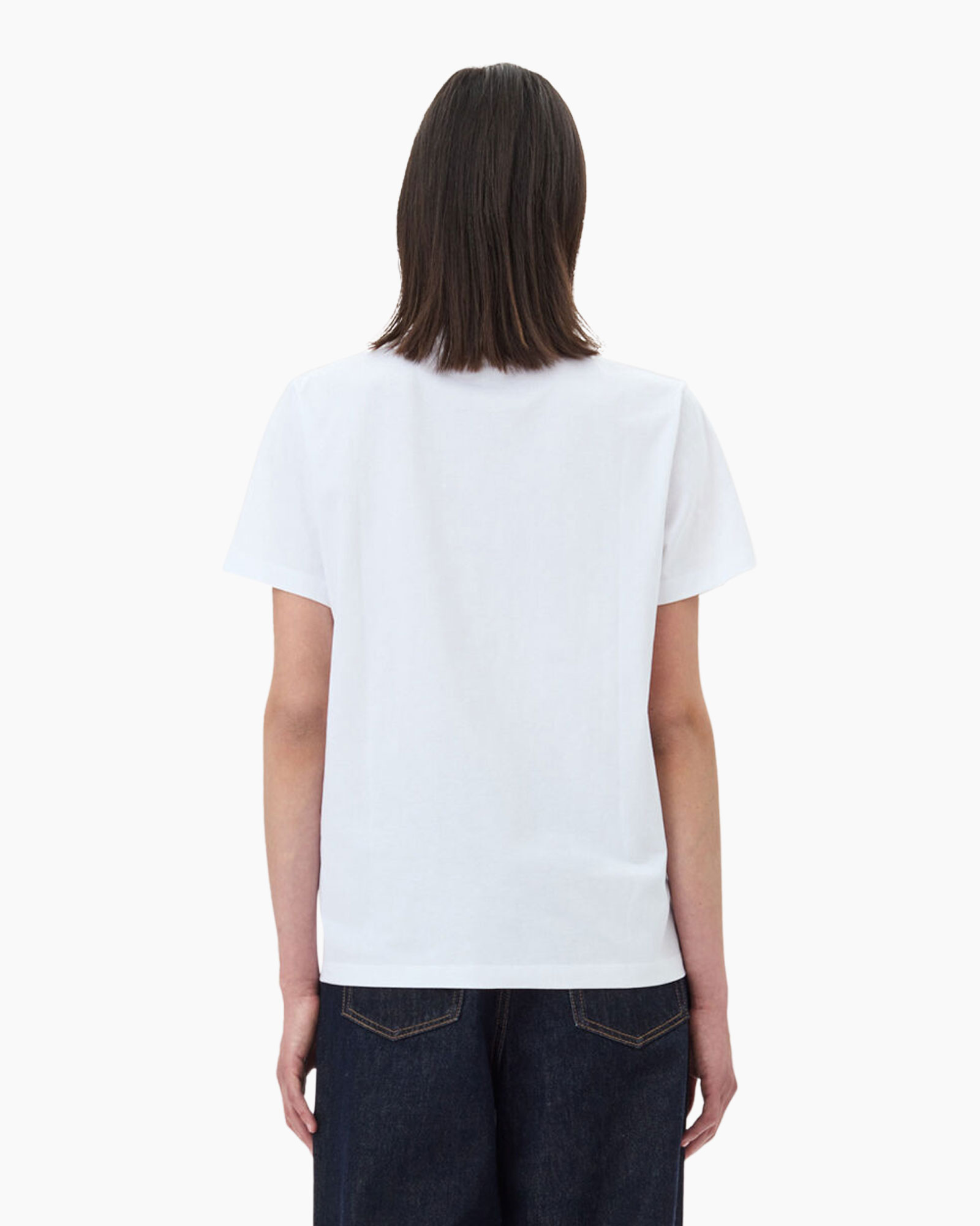 T-shirt Korte Mouw Basic Jersey Leopard Relaxed Wit