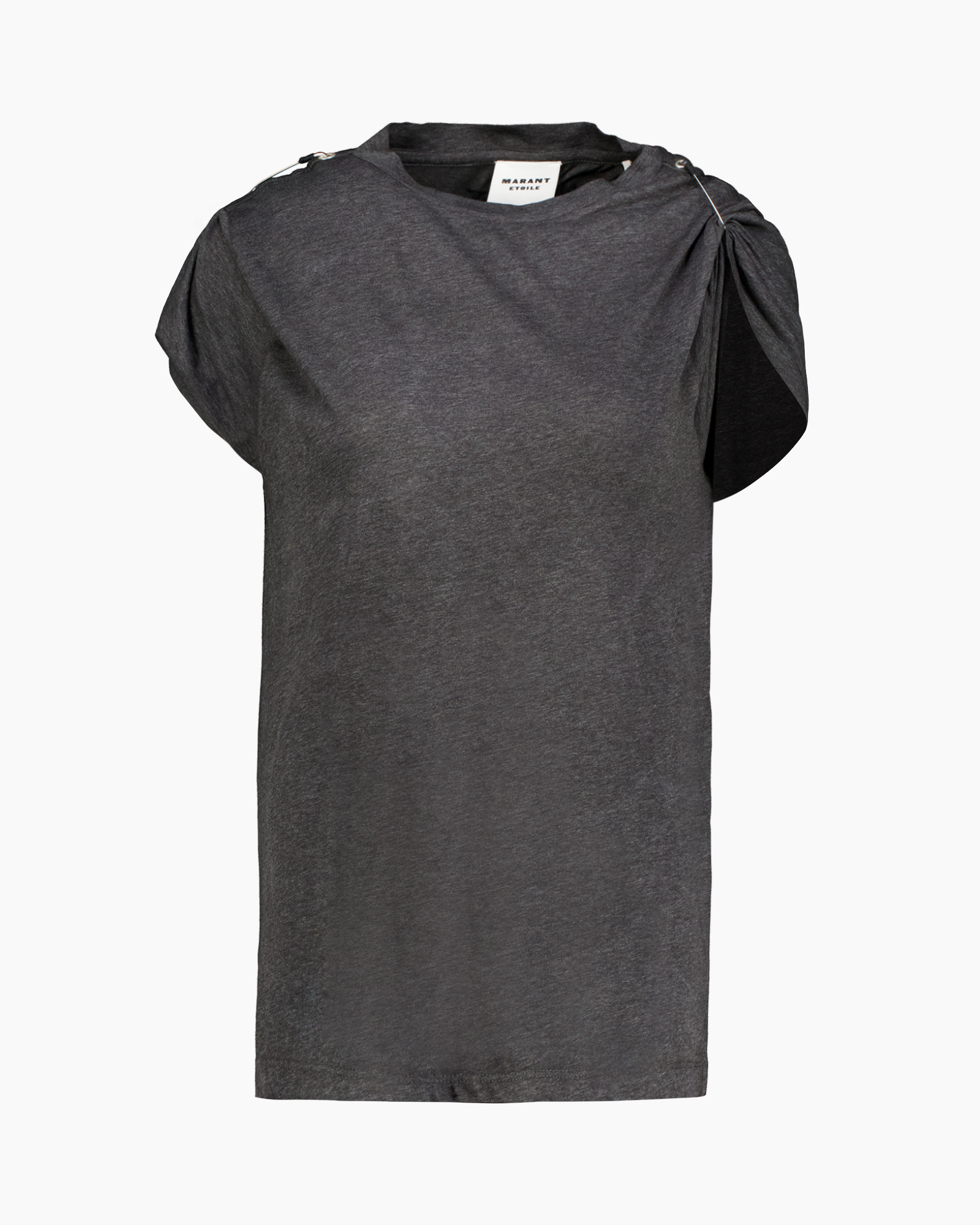 t-shirt, short sleeves, dark gray, stone washed, pullover