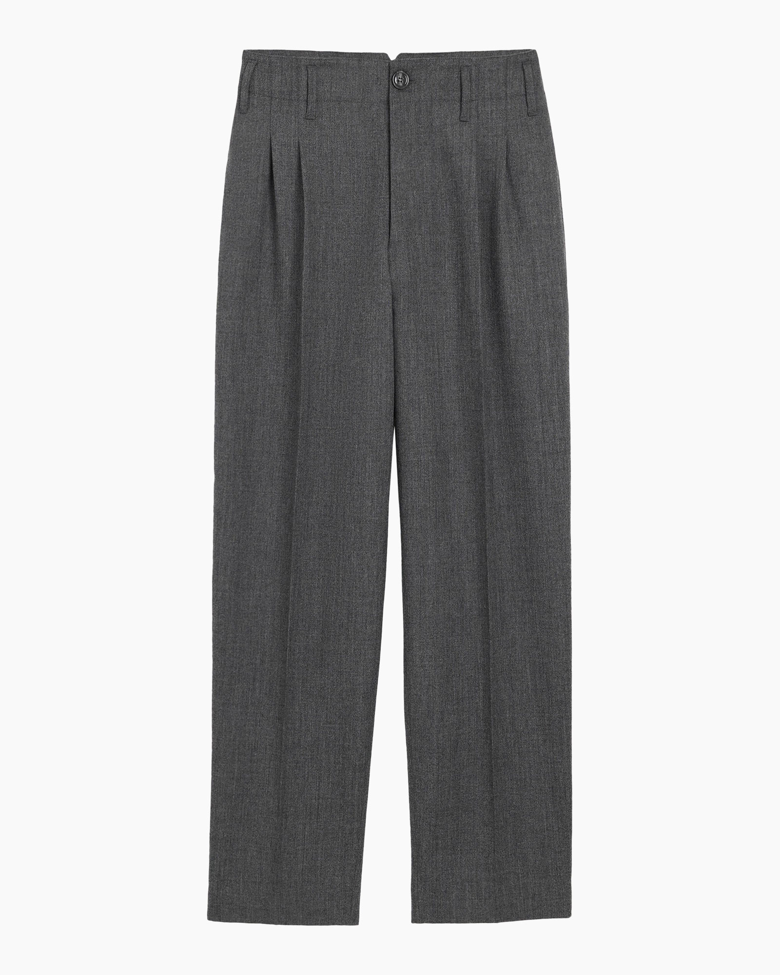 broek, broeken, grijs, plooien, wijdte/comfort
