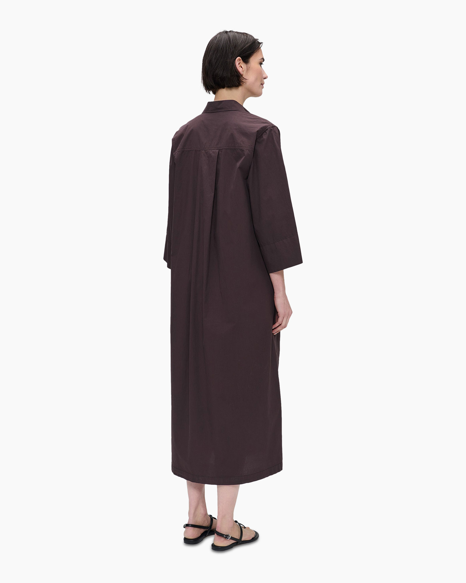 Mini Jurk Shirt Dress Donker Bruin