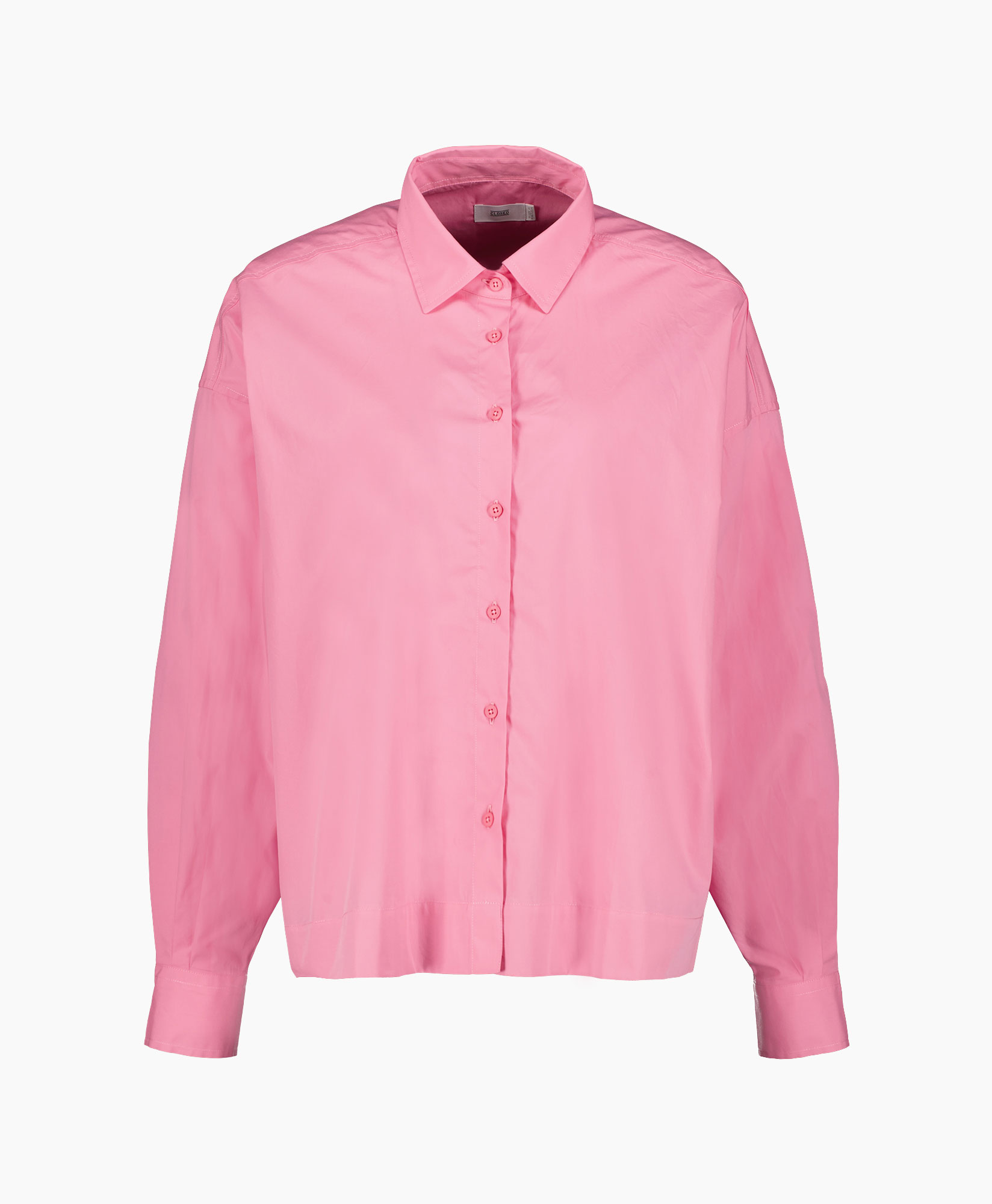Closed Blouse Gathered Shirt Pink
