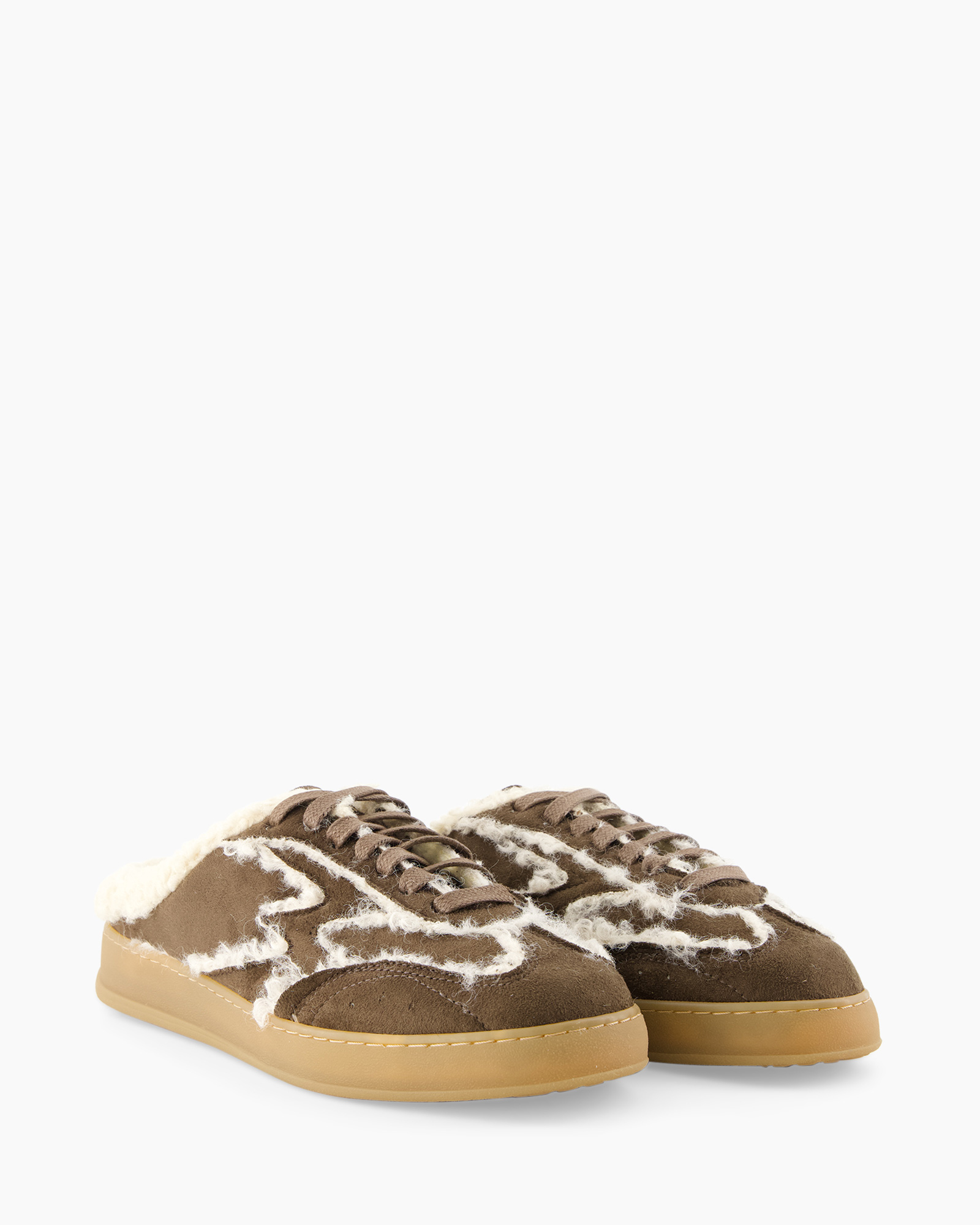 pantoffel, mocassin, bruin, schaapshaar, buitenkleding-geassocieerd