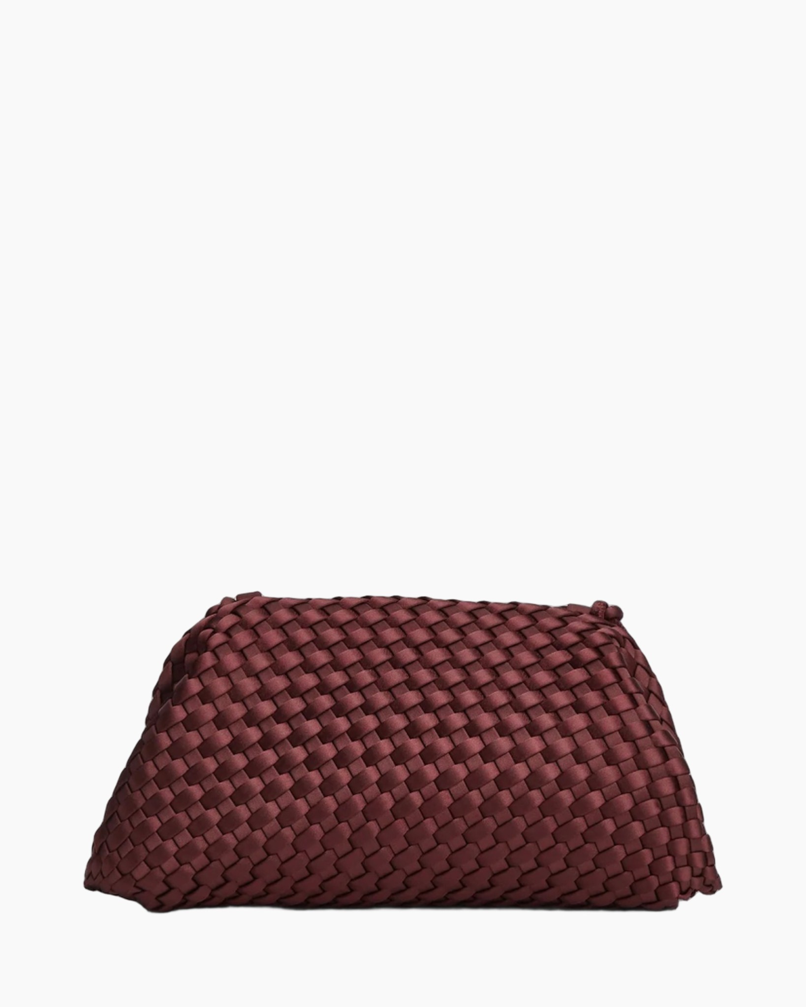 portemonnee, clutch, gevlochten, burgundy, tas