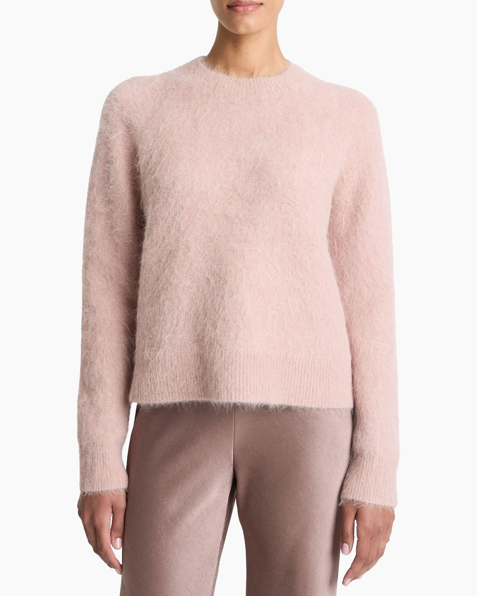 Trui Crew Brushed  Roze